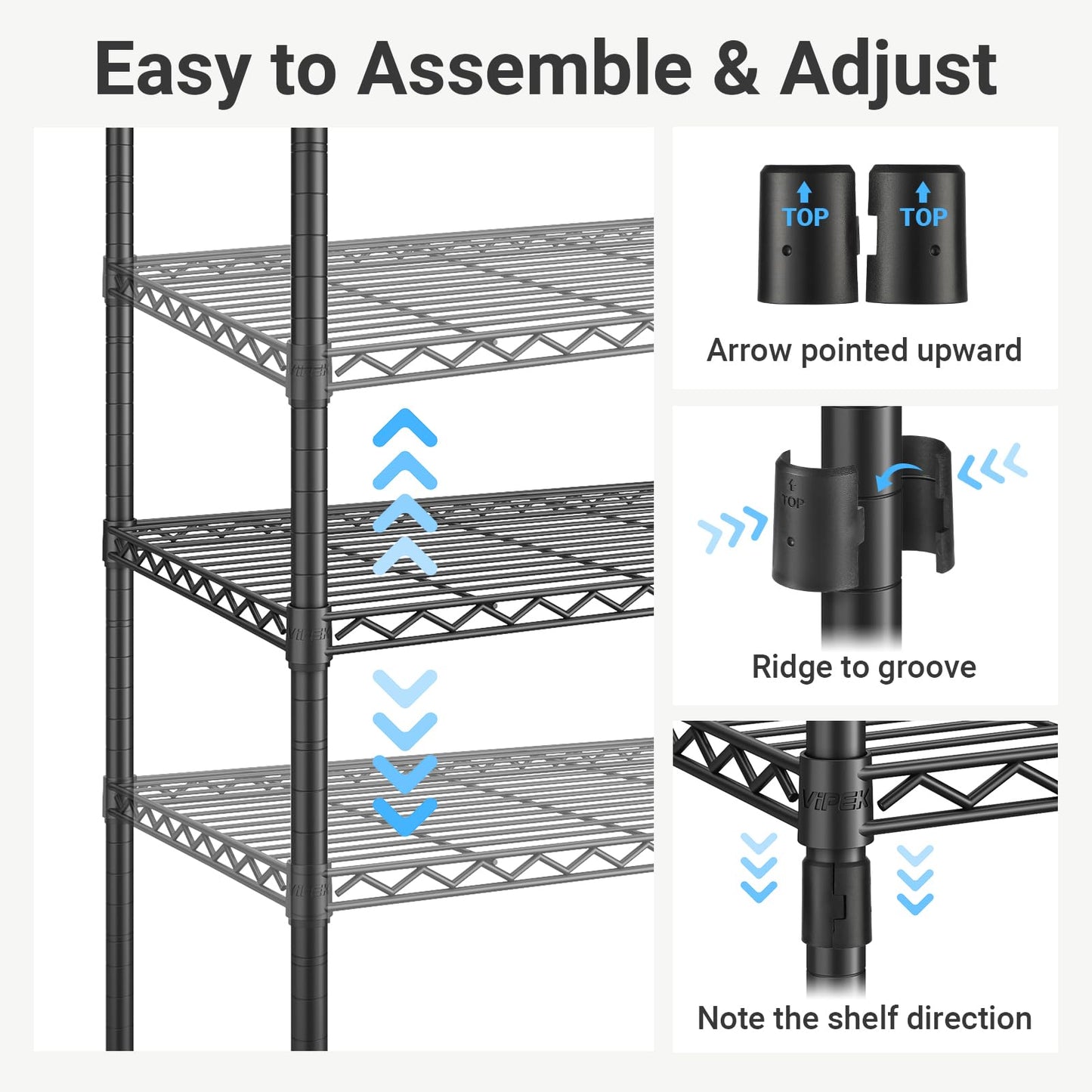 VIPEK V5C SE Covered Garment Rack Heavy Duty Clothes Rack with Cover and Adjustable Shelves, Freestanding Portable Closet Racks Clothes Storage Wardrobe Closets, Black Clothing Racks with Grey Cover
