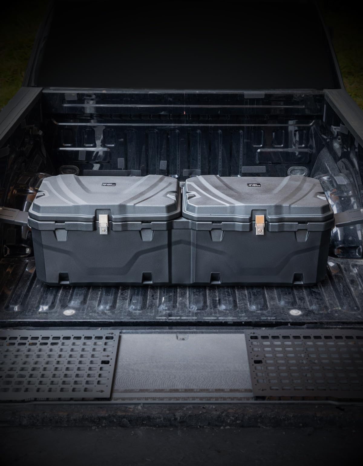 JOYTUTUS Lockable 160 Quart Truck Bed Tool Box, Waterproof Storage Box Truck Bed Cargo Case, Full & Mid Size Pickup Tool Box Toolbox Storage System