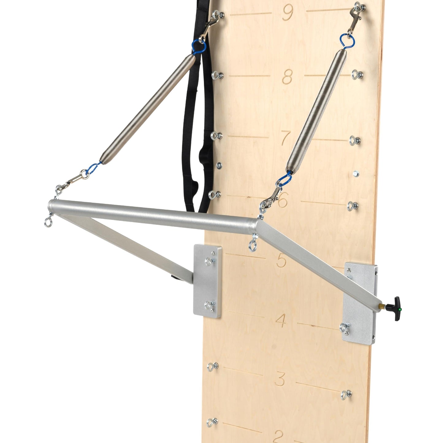 Balanced Body Push-Through Bar Kit for Pilates Springboard, Pilates Wall Equipment for Home Gym or Studio Use, Blue, Light Resistance Springs