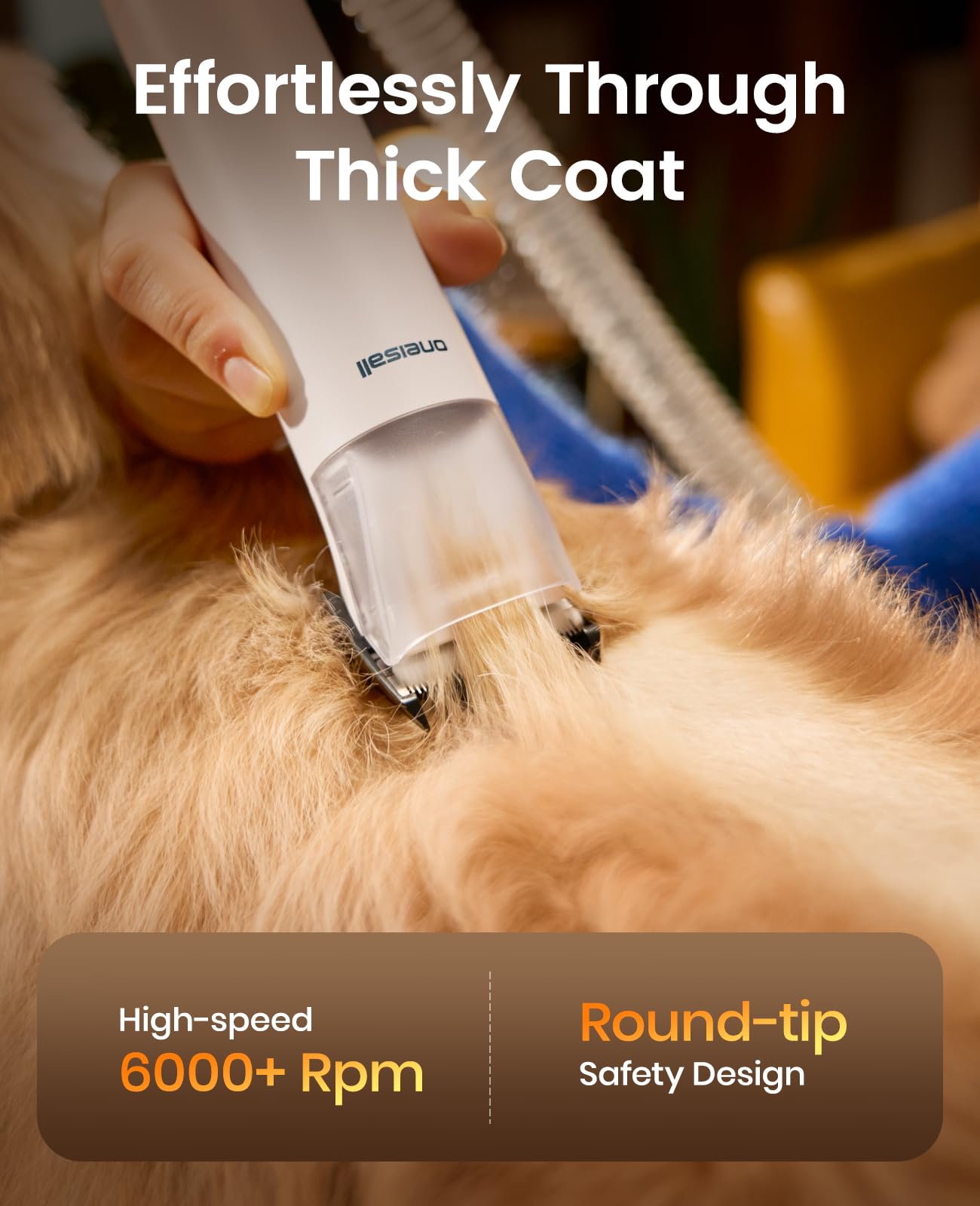 oneisall Dog Grooming Vacuum - 15000Pa Suction, Captures 99% Pet Hair to Reduce Shedding, Dog Grooming Clippers & Quiet Brush (≤59dB) with 4 Accessories, 2L Dust Canister for Home Cleaning