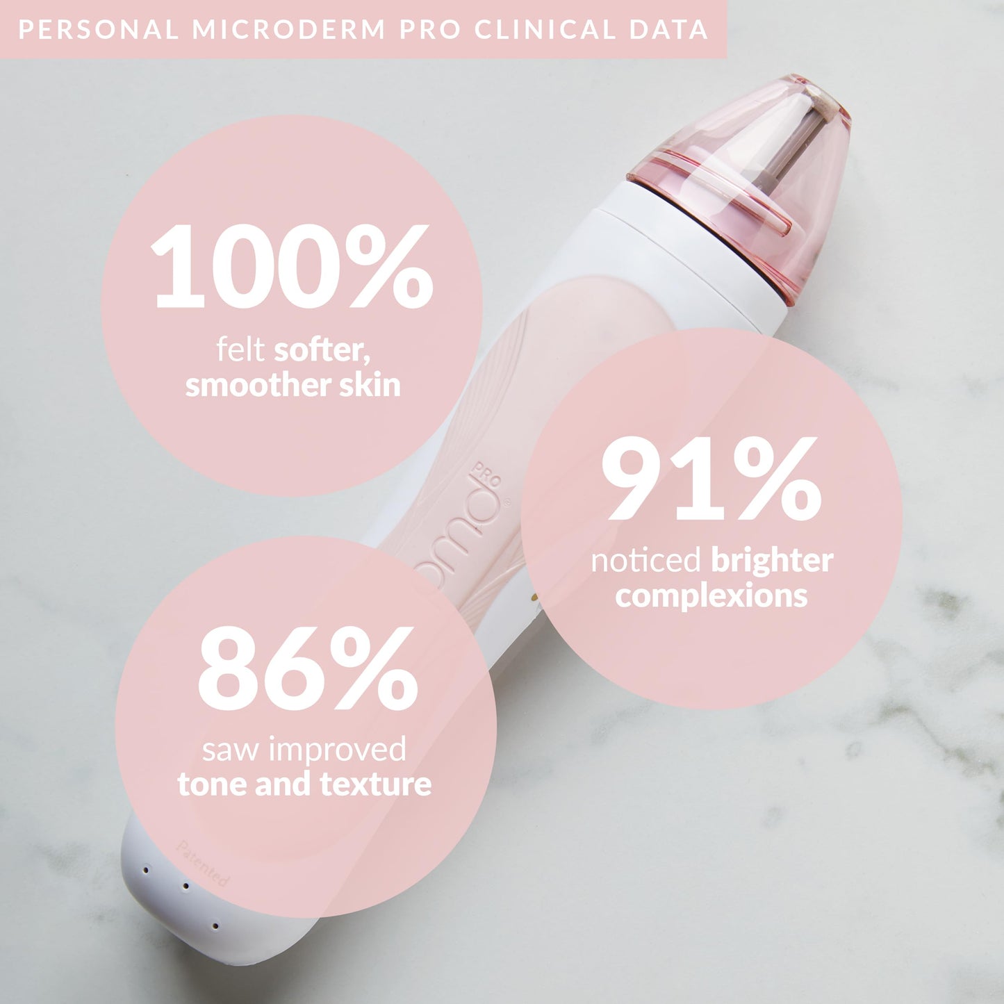 PMD Beauty Personal Microderm Pro - At-Home Use, Facial Exfoliator Tool, Microdermabrasion Machine Kit for Face and Body Skincare, Blush + Starter Kit