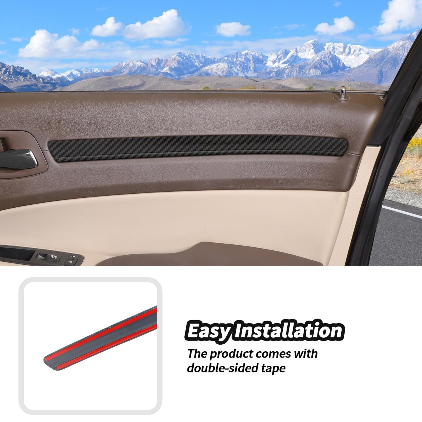 JeCar 16pcs Full Set Carbon Fiber Interior Trim Kit for 2011-2014 Chrysler 300/300C