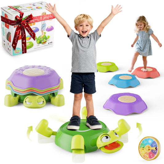 Stepping Stones for Kids & Toddlers 3-5, 6Pcs Non-Slip Sensory Toys & Obstacle Course for Indoor Outdoor Play, Develops Motor Skills, Balance & Coordination, Ideal Christmas & Birthday Gifts
