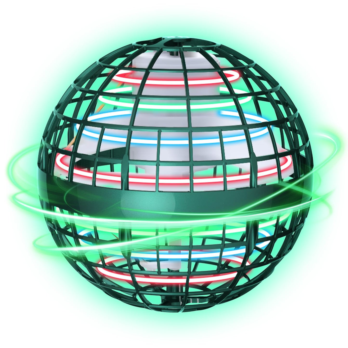 2026 Flying Orb Ball Toy - Christmas Cool Novelty Gift Hover Ball Galaxy Boomerang Hand Drone Magic Floating Ball Orbit Mini Outdoor Fidget Toy Stocking Stuffer for Kids Boys Girls Teens - (Green)