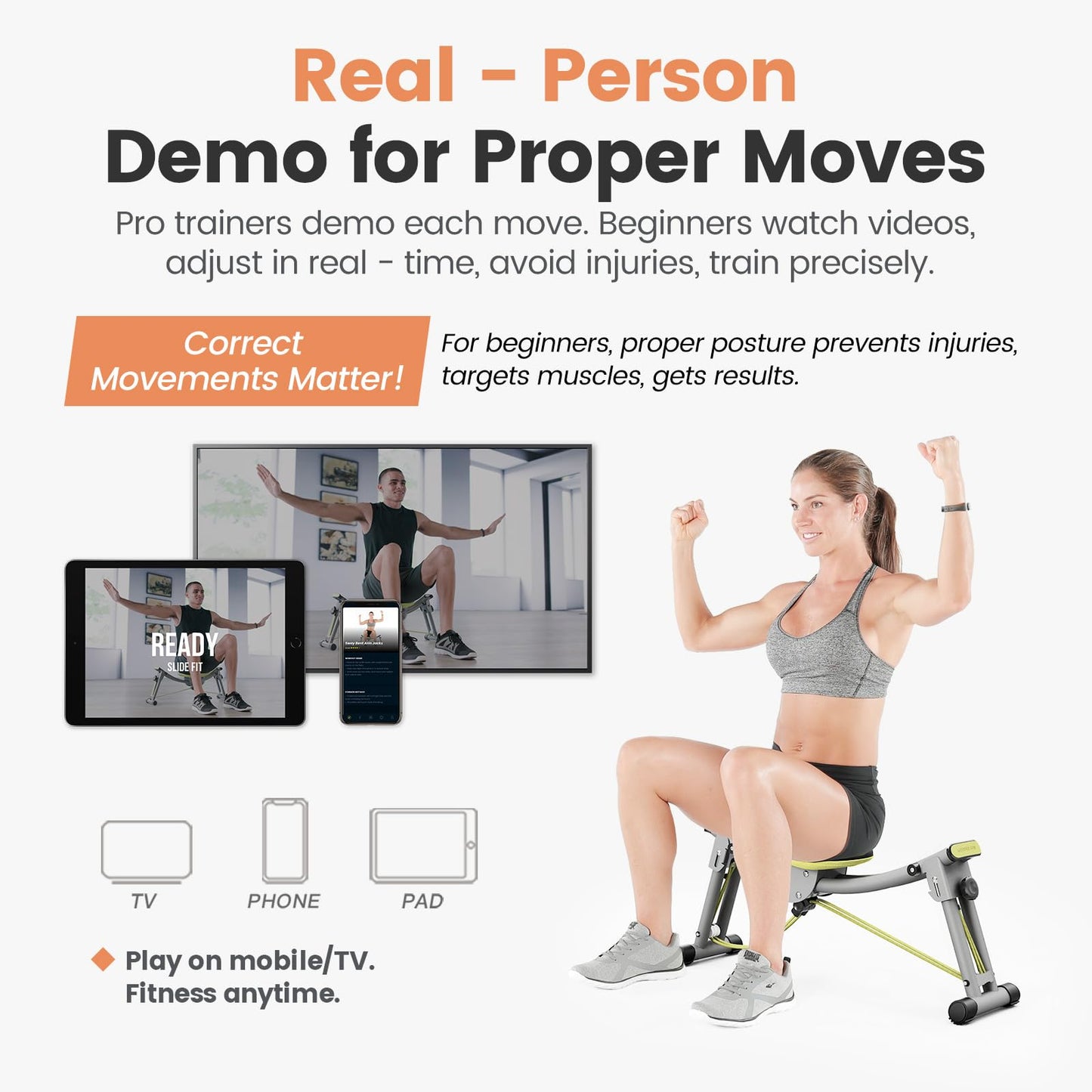Wonder Core Sway N Fit - Hip Thrust Machine, Ab Machine for Waist & Obliques, Adjustable Multipurpose Glute Trainer with Sway Motion, Home Gym Workout Machine for Butt Lifting