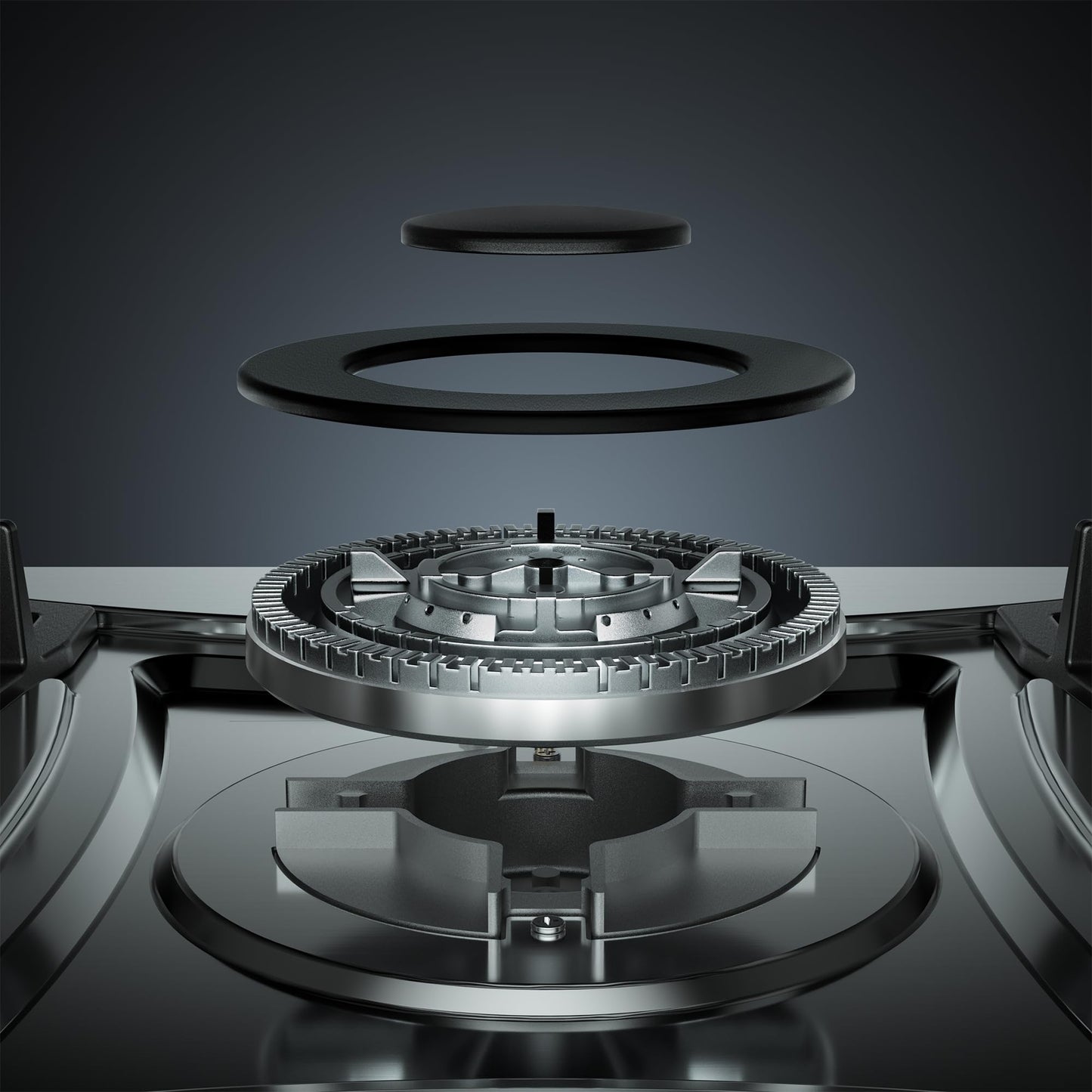 30 inch Drop-in Gas Cooktop with 5 Sealed Burners, Stainless Steel Stovetop, Dishwasher Safe Cast Iron Grates, NG/LPG Convertible, 38K BTU