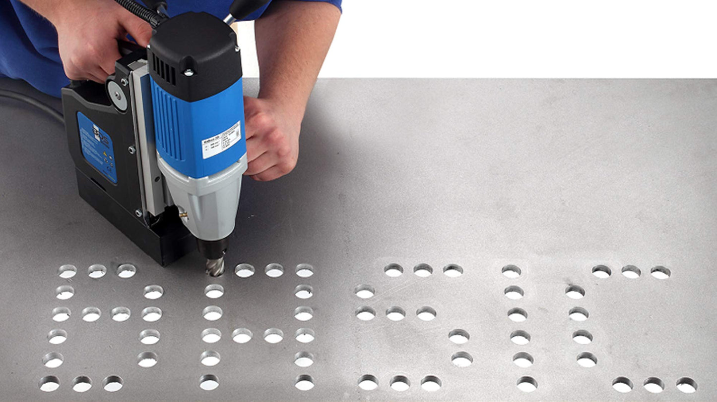CS Unitec | MABasic 200 | Single-Speed Portable Magnetic Drill. Max Hole Capacity 1-3/8" Diameter, 8.2 Amp, 110 Volts, 450 RPM - Made in Germany
