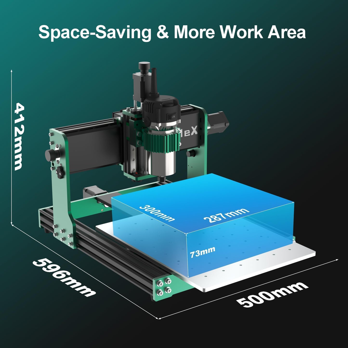 AnoleX CNC Router Machine 3030-Evo Max, All-Metal XYZ Axis Dual Steel Linear Guides with 800W Trimmer Router, ideal for Cutting Aluminum, Brass, Stainless steel, Wood, Acrylic, MDF, Plastics