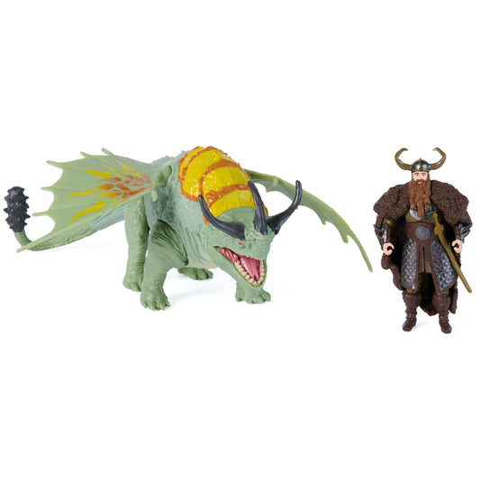 DreamWorks Dragons, How to Train Your Dragon, Rumblehorn & Stoick, Viking Duo Action Figures, Kids Toys for Boys Ages 4 and up