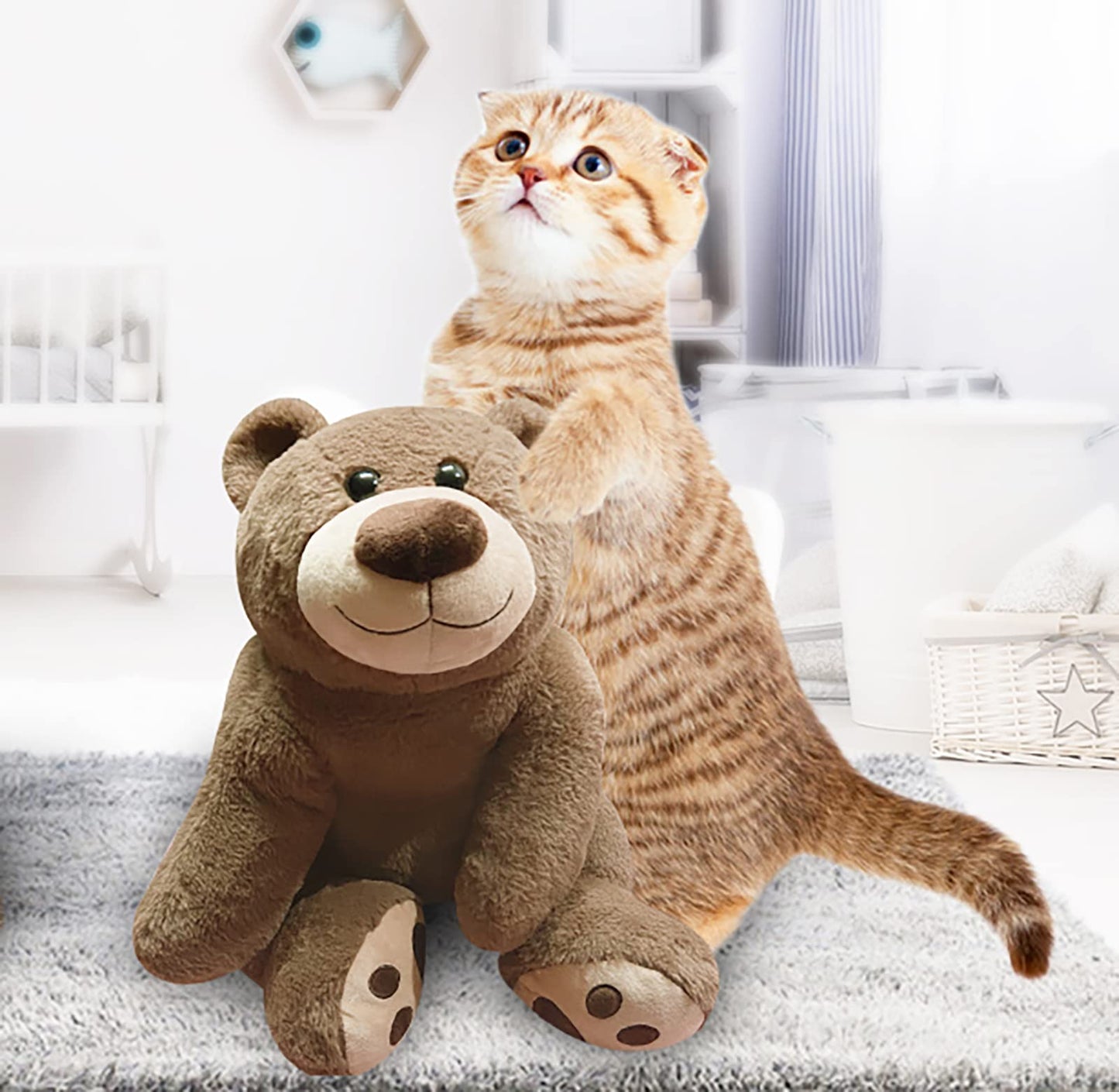 3.5 LB Weighted Stuffed Animals Bear, 24 Inch Weighted Plush Animals Throw Pillow, Cute Kawaii Plush Toys Gifts for Kids Adults Teens Birthday Christmas