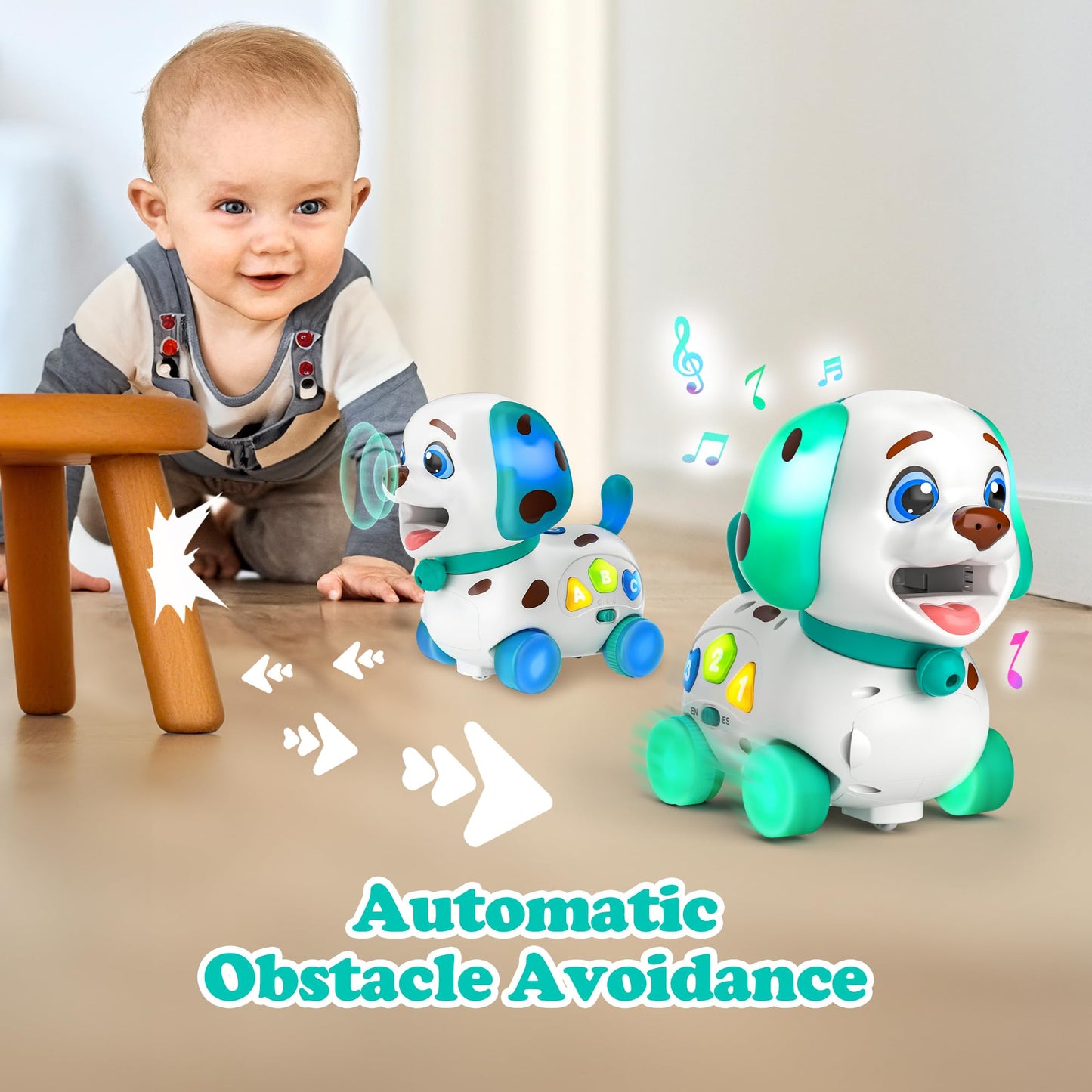 Musical Bilingual Toys for 1 Year Old Boy Gifts, Educational Baby Toys 6-12-18 Months, 1st Birthday Boy Gifts for 1 Year Old Girl Presents, Learning Puppy for Toddlers
