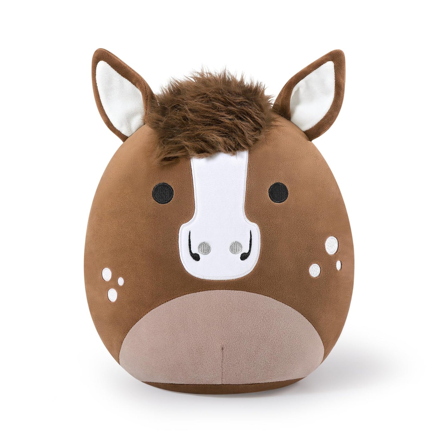 PEACH CAT Original Quarter Horse Stuffed Animal 12" Cute Horse Plush Soft Plushies Toys Gifts for Kids Adults Brown