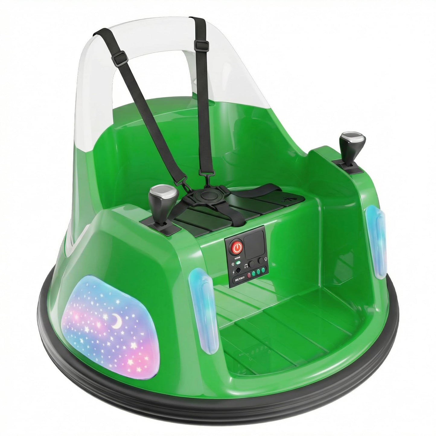 12V Bumper Car, Electric Ride on Toys for Toddlers & Kids 1-3 with Remote Control, 3-Speed, 360° Spin, Music, 5 Lighting Mode, DIY Stickers, Baby Toys Gift
