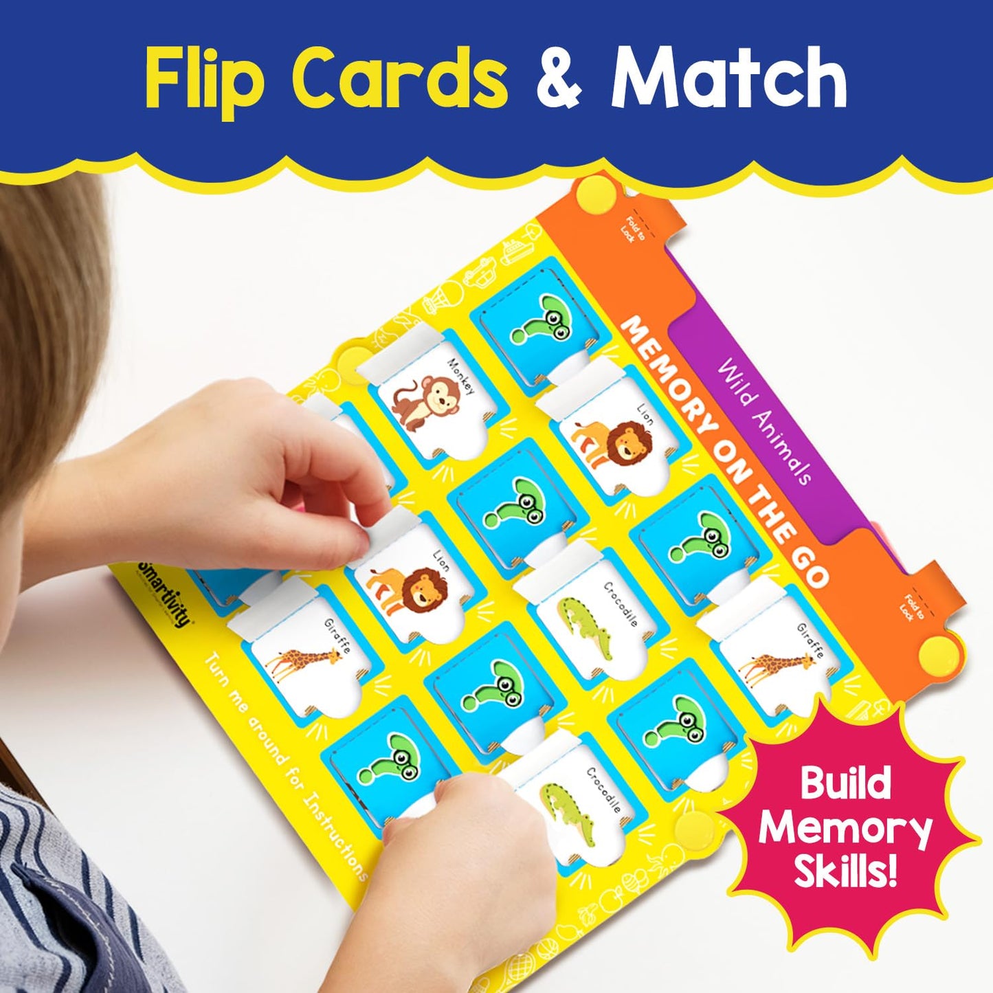 Smartivity Memory Game for Kids Ages 3+ Years | Fun Matching Game - 12 Theme Cards & 3 Level Challenges I Birthday Gift for Boys & Girls I Preschool Learning Toy for 3,4,5,6 Years Age