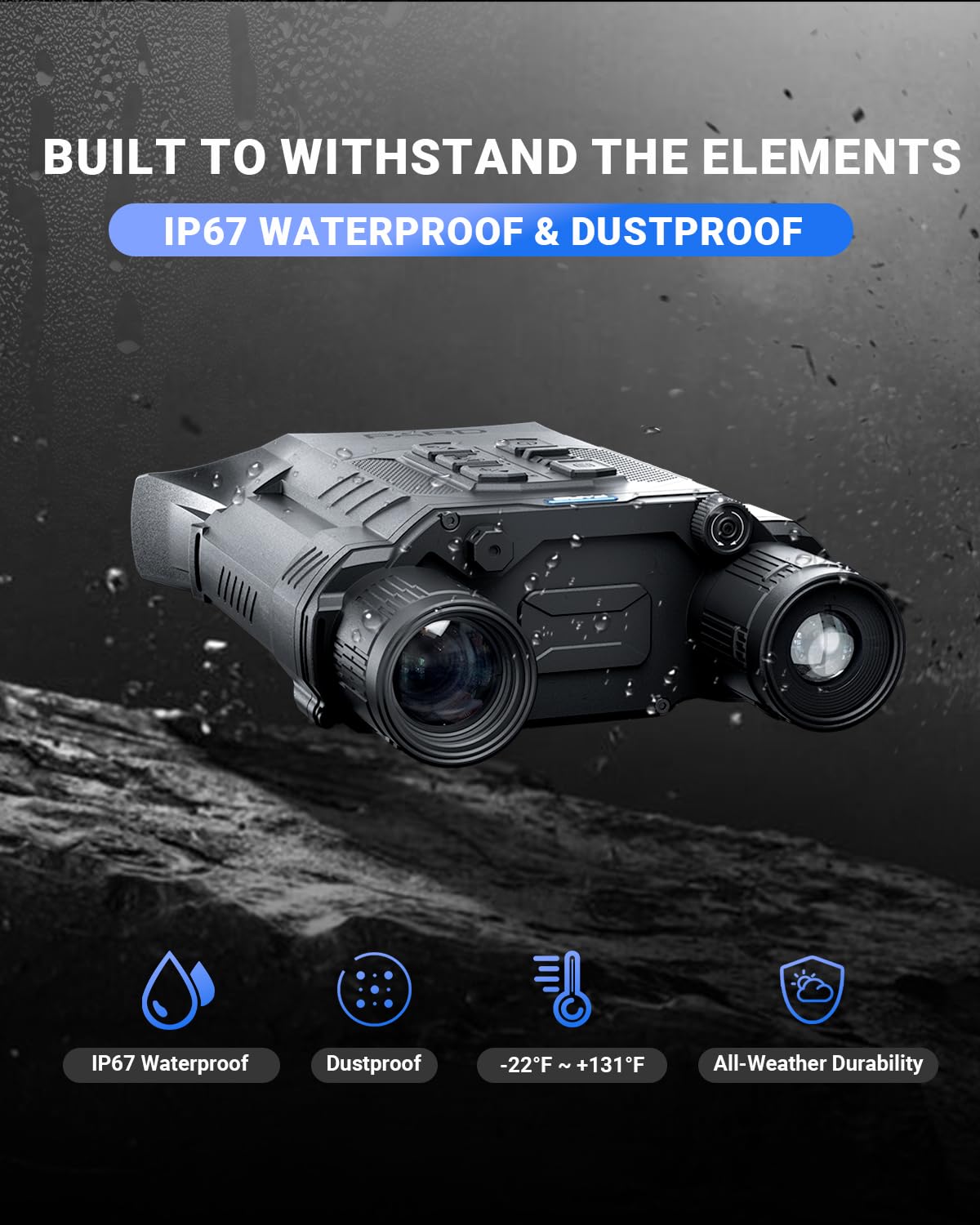 Merlin Night Vision Binoculars,9.2X Zoom Digital Night Vision Goggles for Adults with 1150FT IR Range,Photo & Video Recording,5000mAh Battery, App Control,IP67 Monocular for Hunting Camping & Security