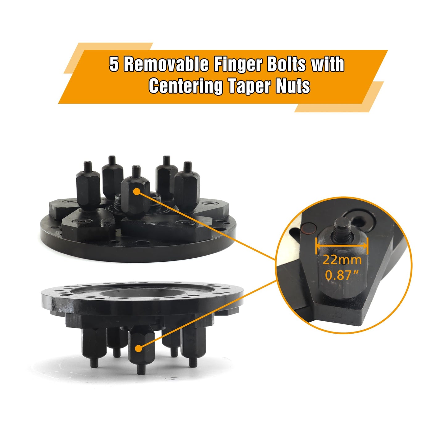 Nienloop Universal Wheel Balancer Adaptor Fixture Plate, Tire Balancing Machine Clamp, for 36/38/40mm Shaft