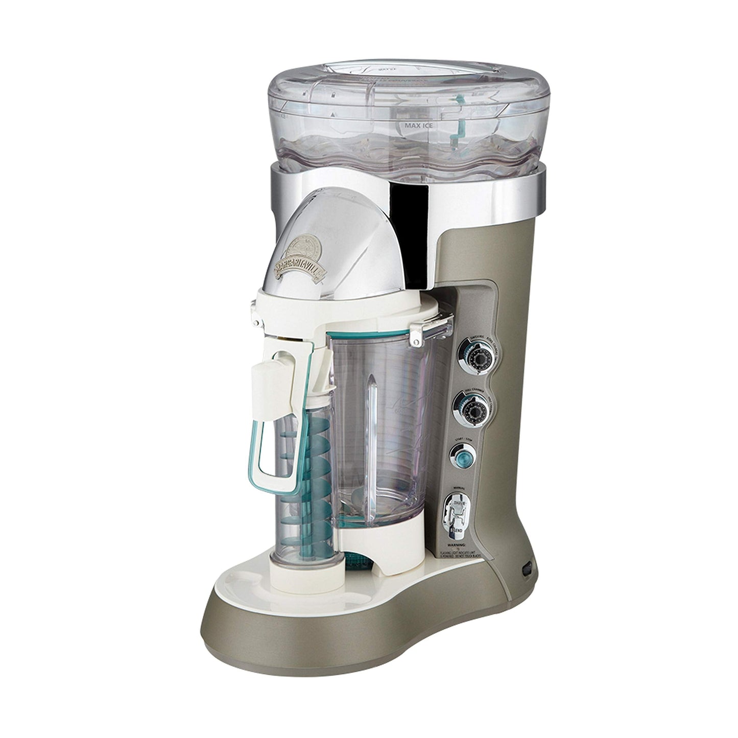 Margaritaville Bali Frozen Concoction Maker with Self-Dispensing Lever Automated Drink Mixer for Smoothies Margaritas Daiquiris and Colada 60 oz. Jar Gray