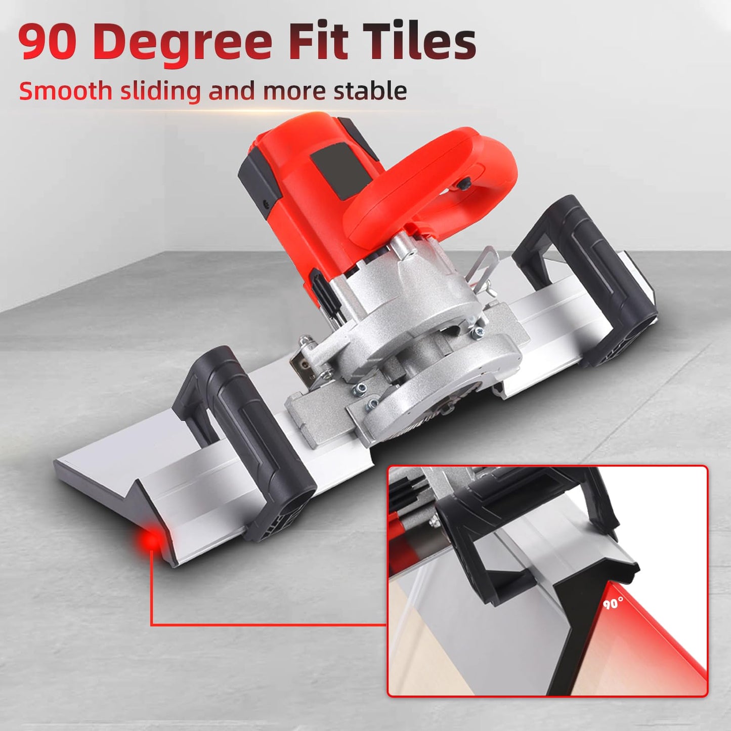 HTAXSCC Electric 45 Degree Tile Chamfering Tool Professional Tile Bevel Cutter with Aluminum Base Plate Cutting Machine for Ceramic Stone