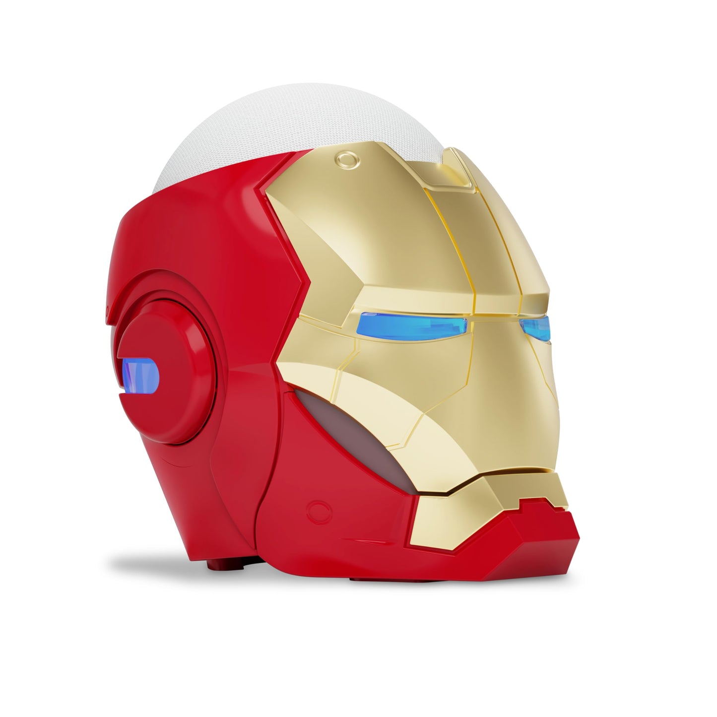 Echo Bundle: Echo Dot (5th Gen, 2022 release) | Glacier White and Limited Edition Marvel Iron Man Stand