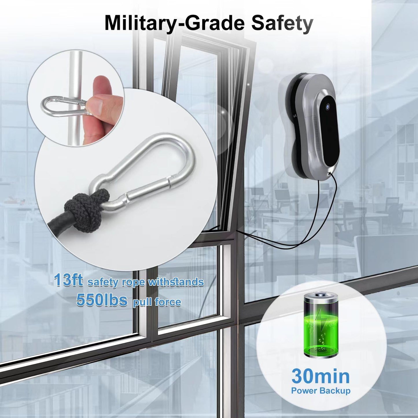 eTRY Automatic Window Cleaning Robot, Auto Dual Water Spray & AI Path Planning,Edge Detection & Remote Control, Smart Window Cleaner Robot for Highrise Glass Inside & Outside