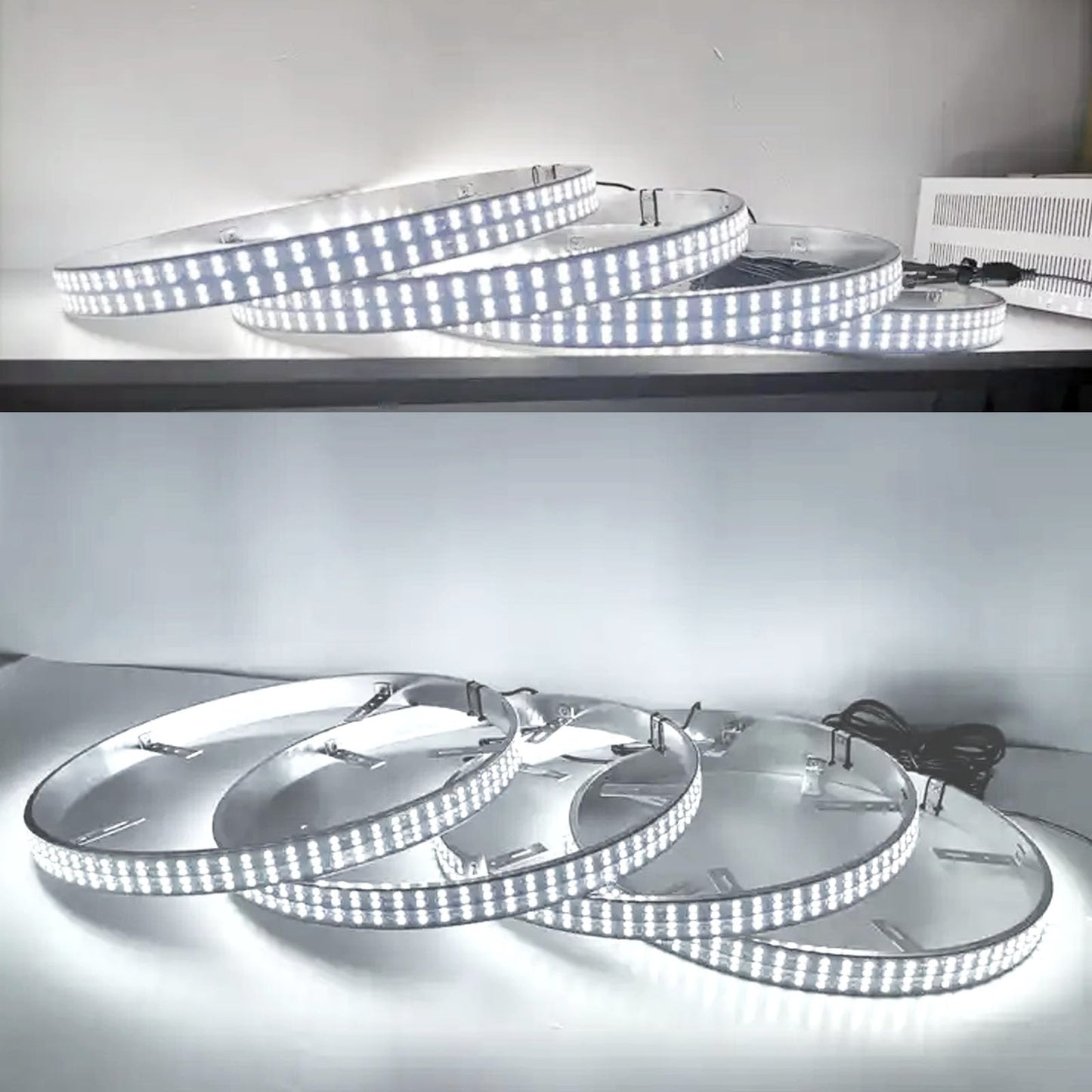 JXOFROAD 15.5in Pure White Wheel Ring Lights,12V New Upgrade Quad Rows 1152-LEDs Waterproof Tire Rim Light with RF Remote APP Control for Truck Car SUV Pickup