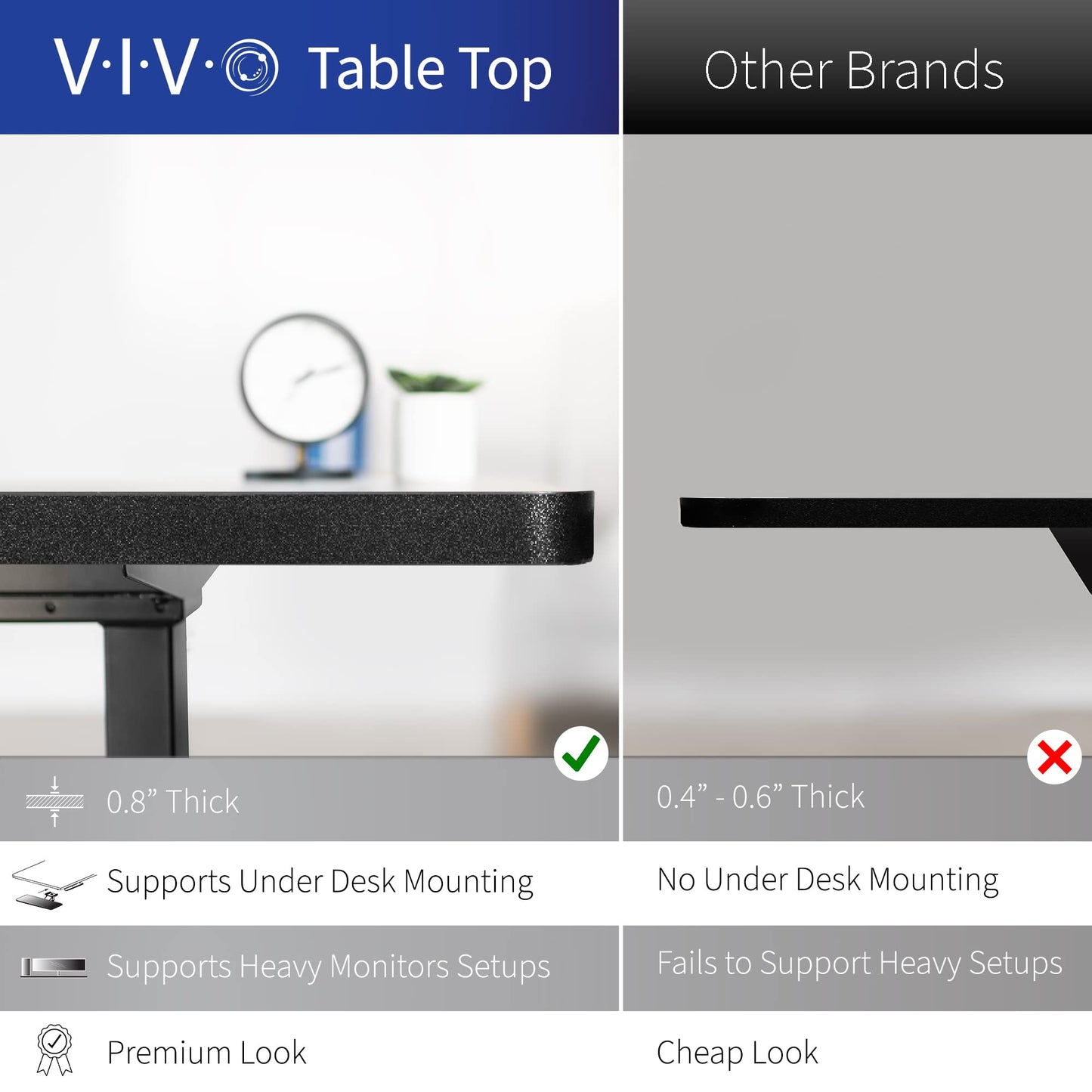 VIVO Corner Standing Desk, 63 x 55 inch Reversible L-Shaped Workstation, Electric Height Adjustment, Home, Office, and Reception Rooms, Black Table Top Black Frame, DESK-E3CTB