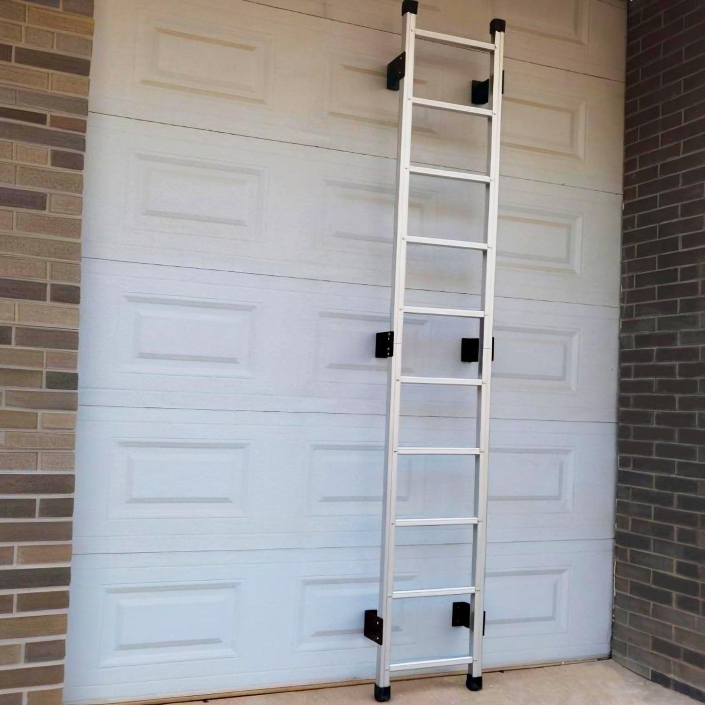 BIGalleons Basement Ladder 10 Rung, 9ft H Aluminum Window Well Ladder, Fire Escape Ladders in Humid Environments with Load Capacity up to 500lbs Egress, Escape or Bunk Bed Ladders