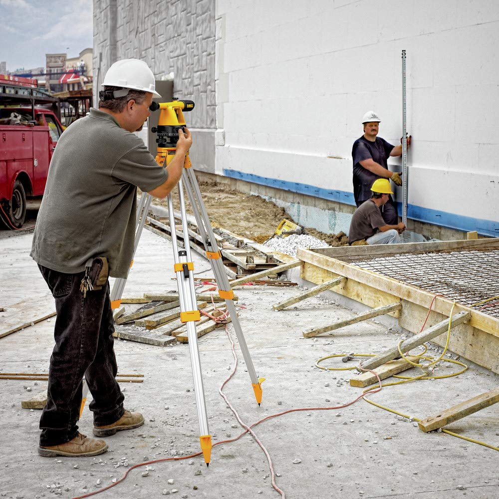 DEWALT Transit Level, Surveying Tool with Tripod and Rod, 20X Magnification (DW090PK)