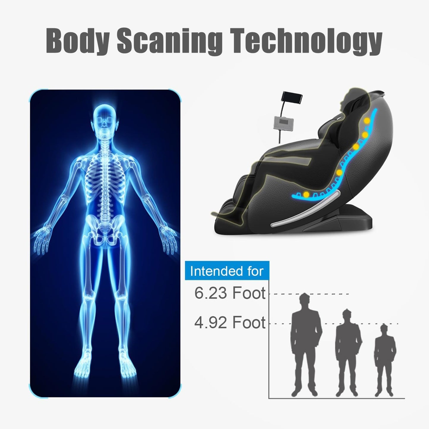 Real Relax 2026 Massage Chair Full Body,Zero Gravity SL-Track Shiatsu Massage Recliner with Upgraded Phone Controller and Holder,APP Control,Child Lock,Pause Button and Led Light,Favor-06,Black