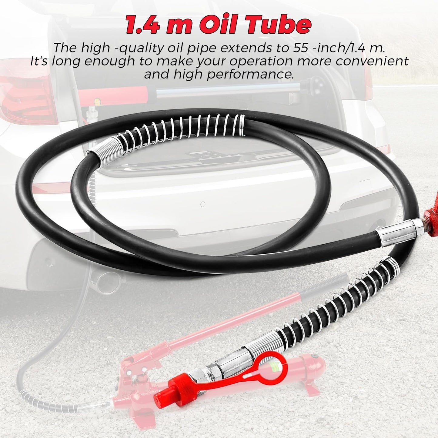 12T Porta Power Hydraulic Jack Kit, Hydraulic Multifunctional Jack with 4.6 ft/1.4 m Oil Hose, Auto Body Frame Repair Kit, Storage Case, 26455 LBS Capacity, for Car Repair, Truck, Garage