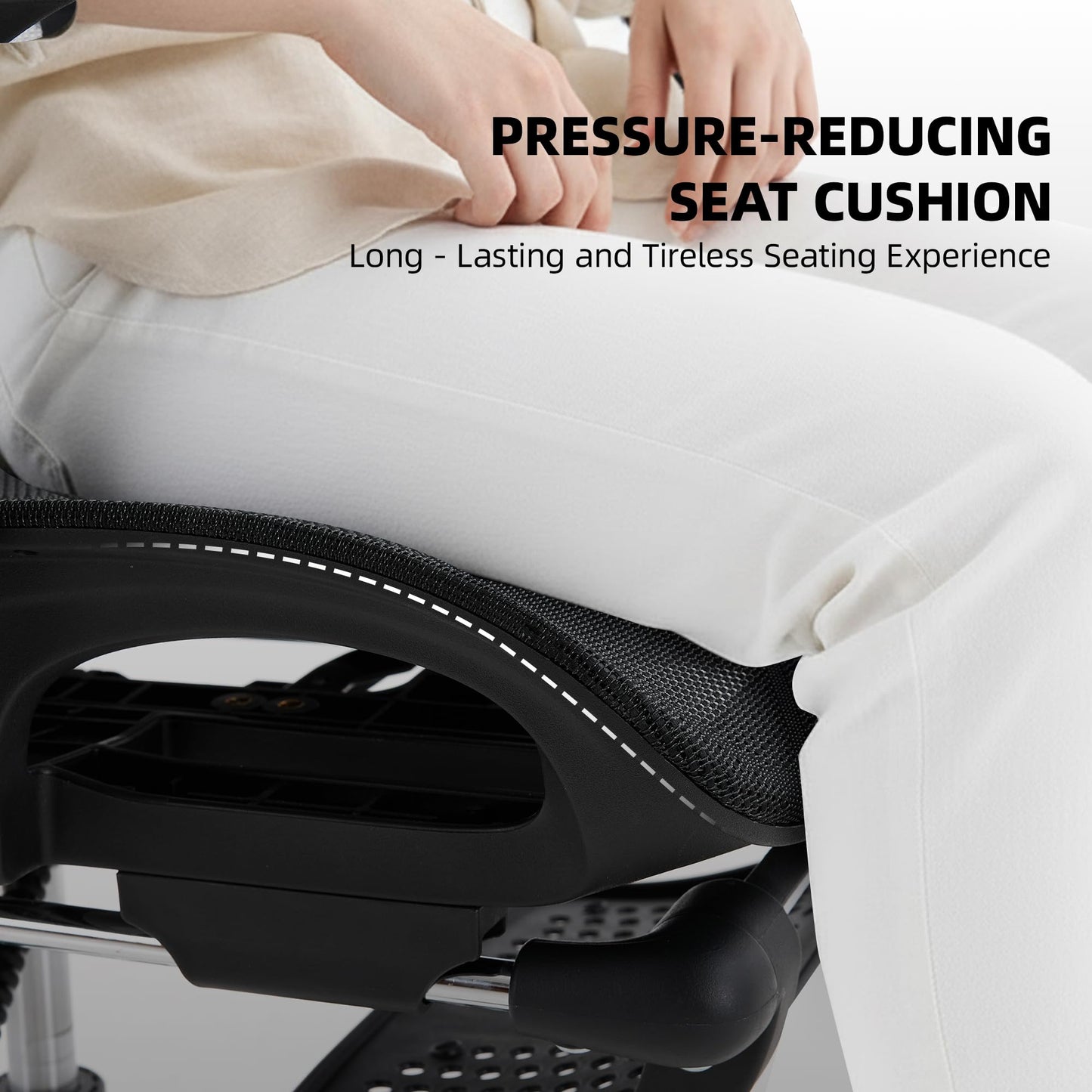 Opiesit Office Chair with 3D Adjustable Lumbar Support,Ergonomic Computer Chair,Adjustable Headrest and Armrests, 400lbs Capacity,Tilt-Swivel,Premium Mesh Desk Chair for Office,Home & Gaming (Black)
