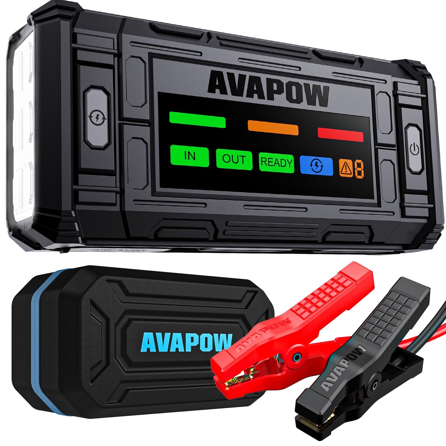 Avapow A68 Jump Starter 6000a with Avapow 2025 New Model TJ18