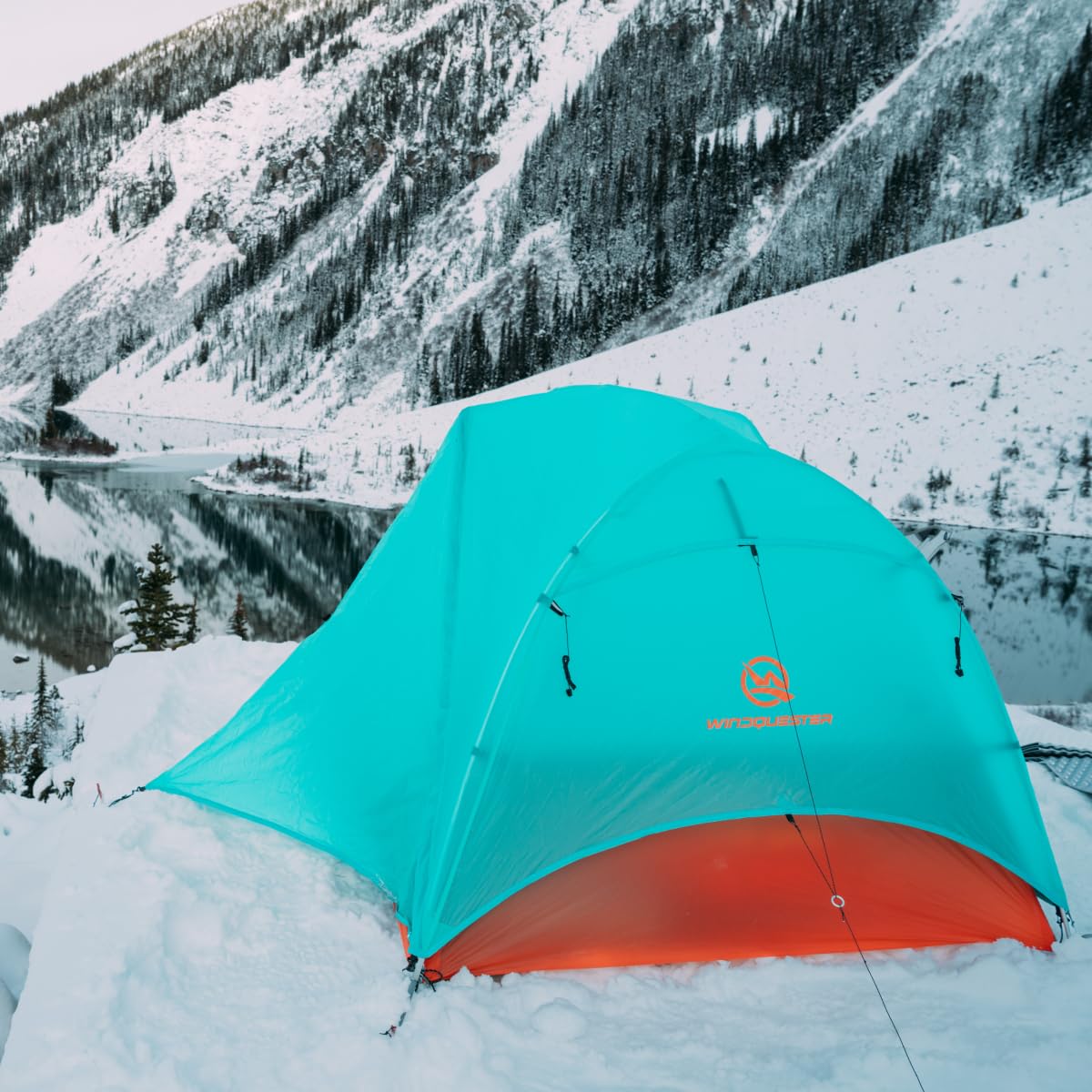 WindQuester Horizon Lite 2 Ultralight 2-Person Backpacking Tent – Freestanding, 3-Season, Waterproof Double-Door Design – Seafoam Blue