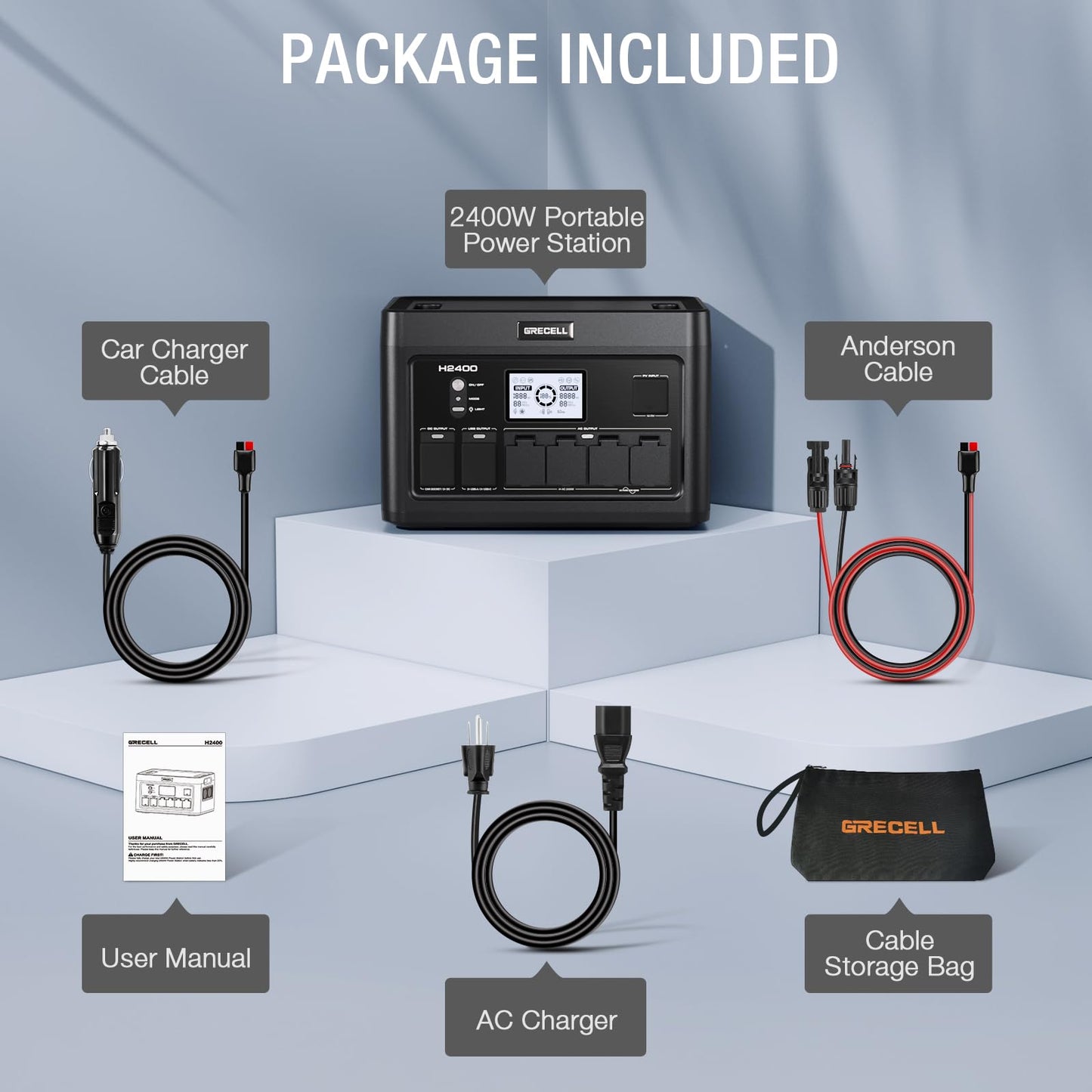 Portable Power Station 2400W, 1843Wh LiFePO4 Solar Generator UPS Home Battery Backup Power w/4 2400W AC Outlets (4800W Peak),2 PD100W, 2Hrs Fast Charging for Outdoor Camping, RV Travel,Emergency