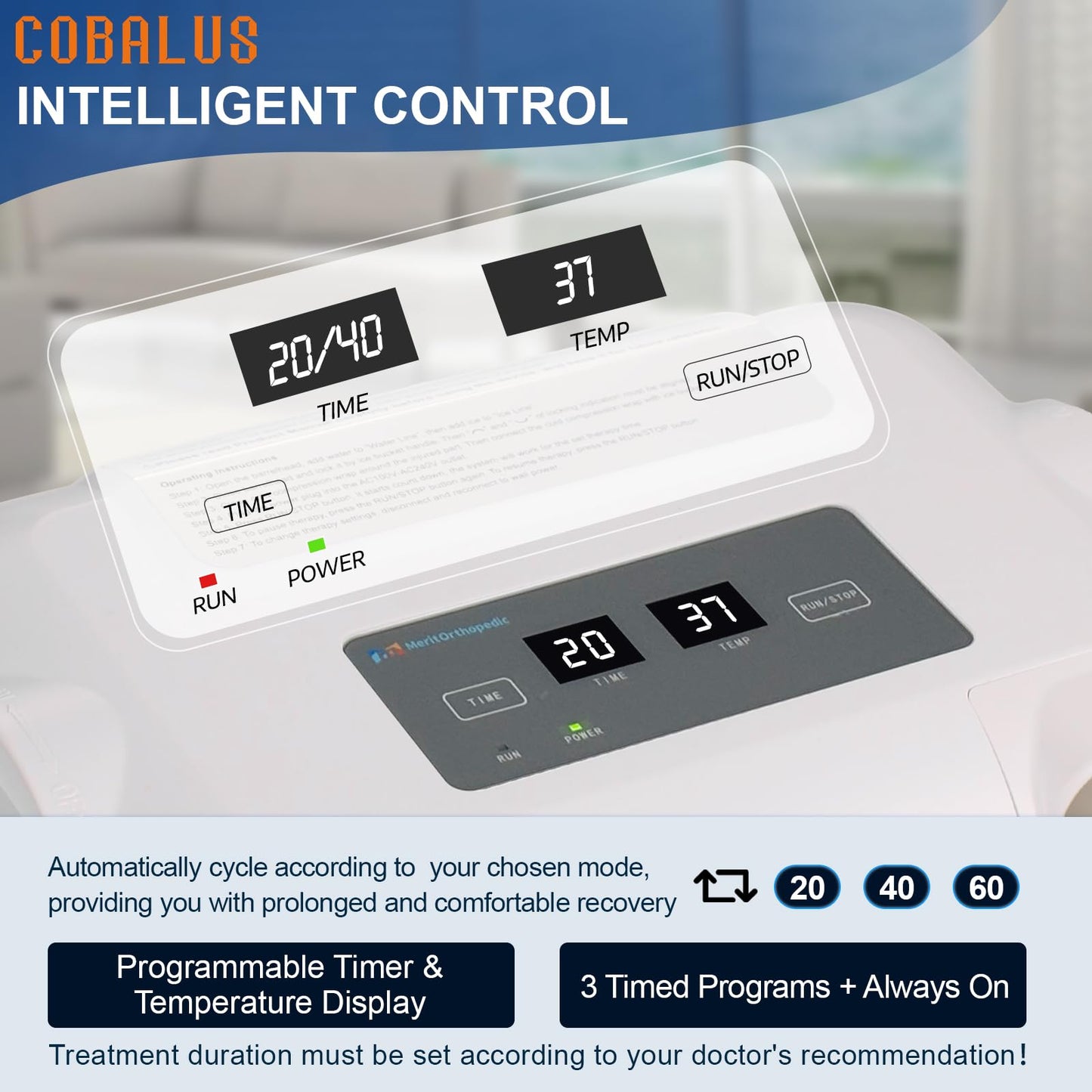 Ice Machine for Knee after Surgery, Cold Therapy Machine, Portable Ice Therapy Machine for Knee, Shoulder, Hip & Ankle with Programmable Timer, Cryotherapy Pain Relief for Sports Injuries and Swelling