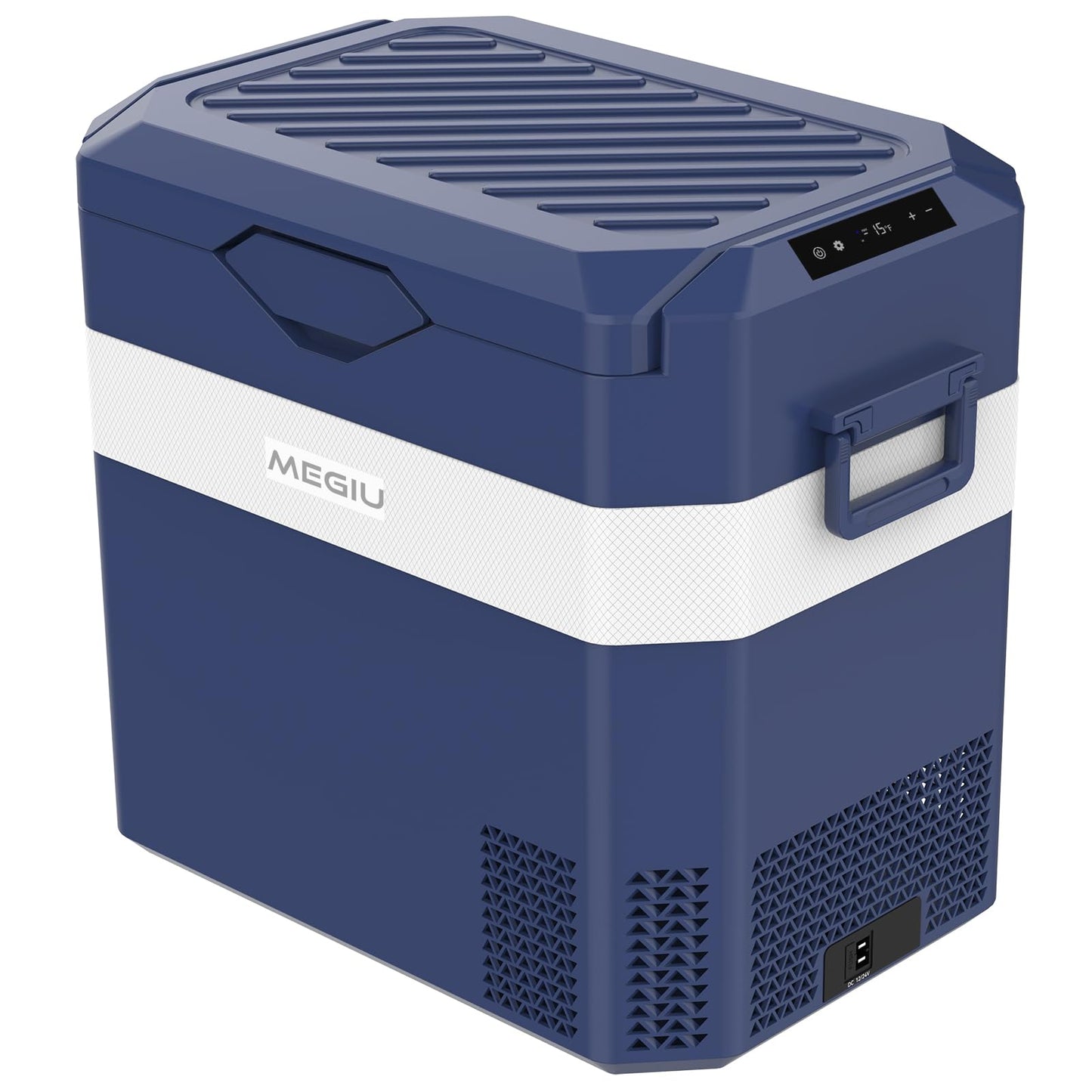 Megiu Car Fridge Portable 12V Refrigerator 40 Quart 12 Volt Freezer Compressor Cooler 12V/24V DC 110～240 V AC for Truck Van RV Camper SUV and Home Use (HC-38P5s)