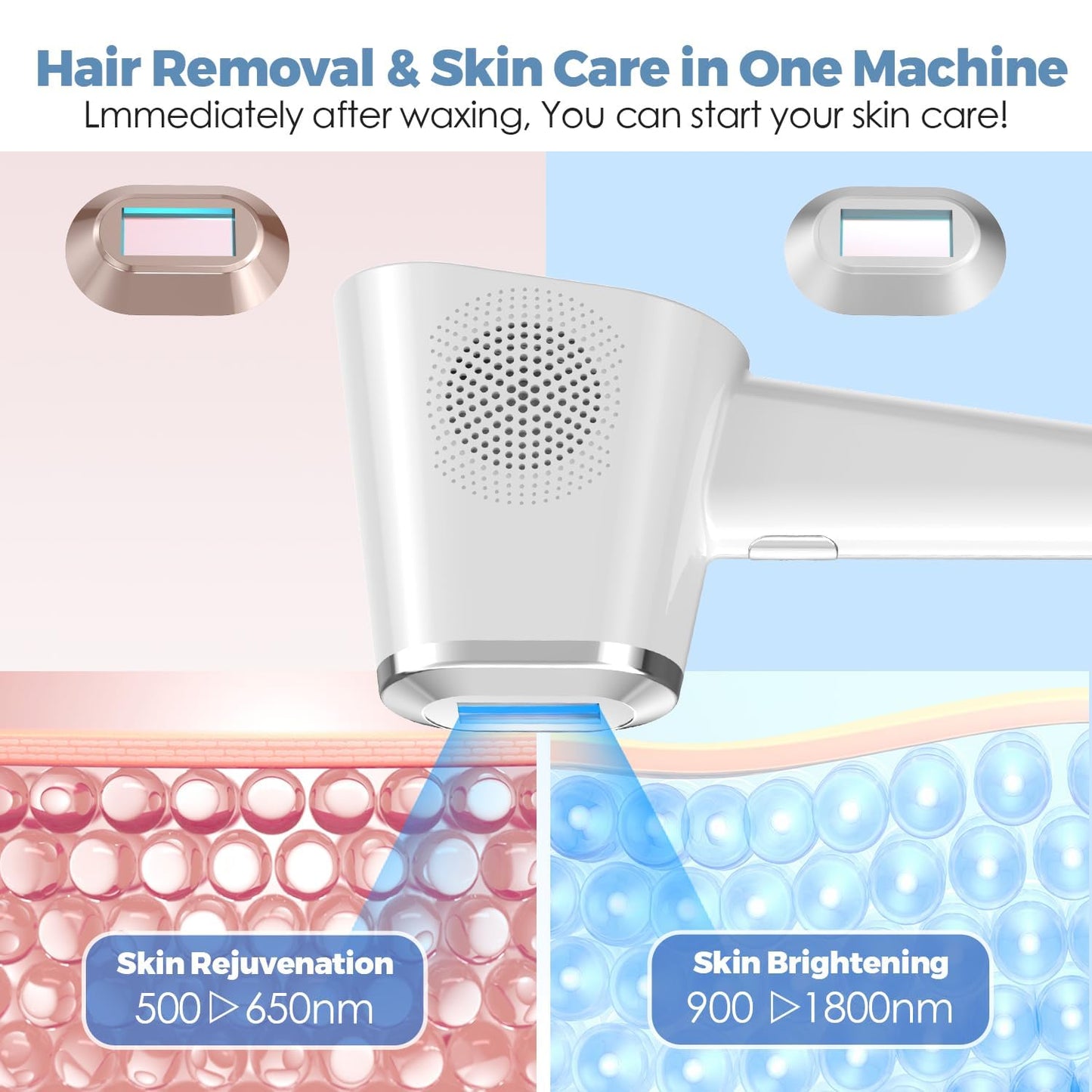 OPT Laser Hair Removal For Women And Men, At-Home Laser Hair Removal with Ice Cooling,IPL Laser Hair Removel with 999999 Flashes, Hair Removal Device for Face Leg Armpit Arm Bikini Line, Max 25J
