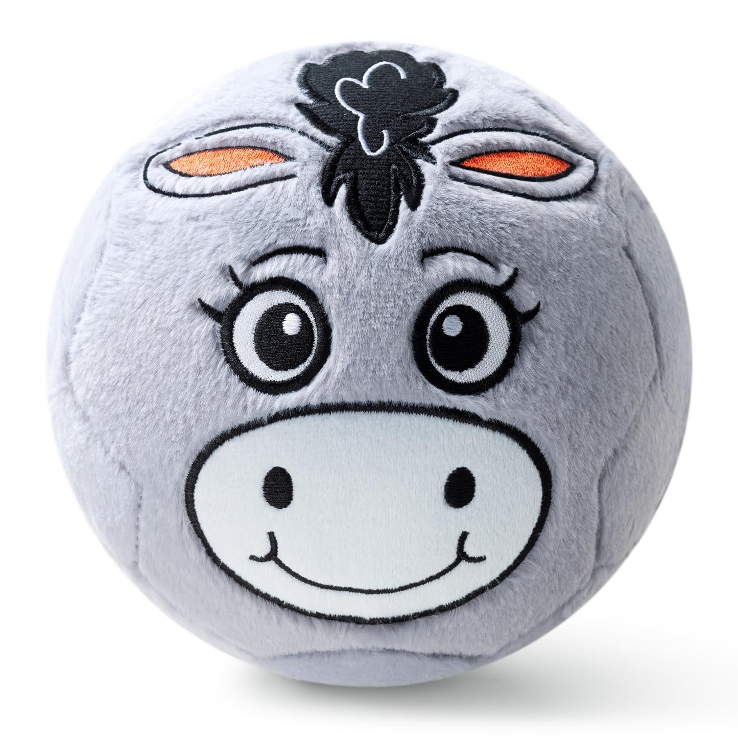VangeBow Silent Indoor Soccer Balls for Toddlers 1-3, Inflatable Soft Plush Baby Toddler Soccer Ball Toys Gifts for 1 2 3 4 5 Year Old Boy Girl First Birthday Gift (Donkey, Pump Include)