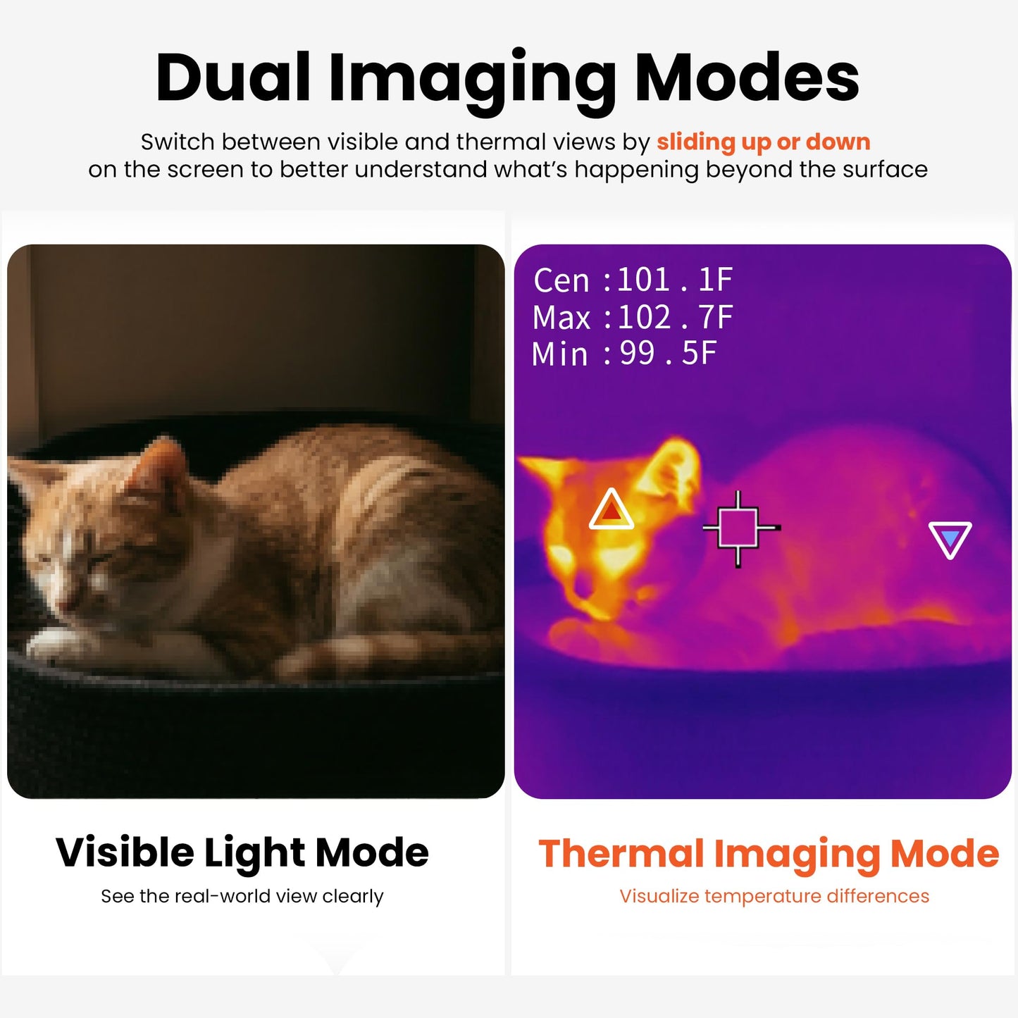 Small Thermal Imaging Camera for Beginner – Mini Thermal Imager for Home Inspection, Infrared Hidden Camera Detector Gadget 80×60 IR Resolution