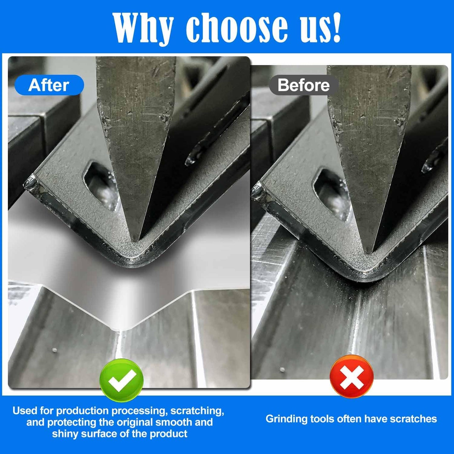 Press Brake Urethane Die Protection Film for Mark-Free Bending Solution, Durable Protective Coating for Defense Against Scratches, and Rust from Metal-on-Metal Contact (6" X .030" X 100')