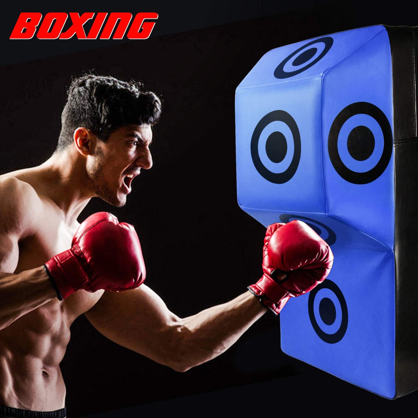 INNOLIFE Wall Mount Uppercut Heavy Bag Boxing MMA Training Punching Target(23.8x13.7x11.8 inches)