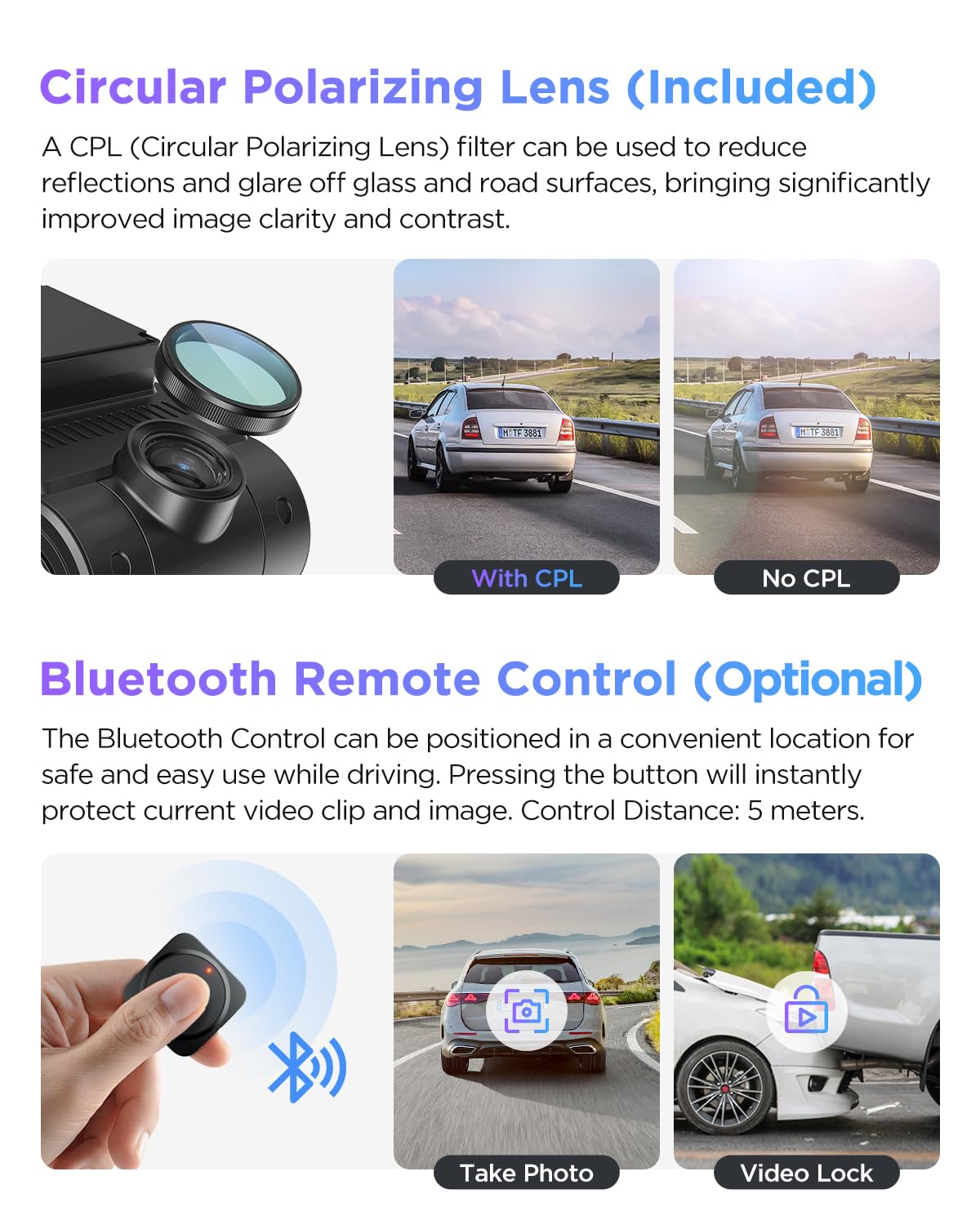 VIOFO A229 Pro 4K HDR Dash Cam, Dual STARVIS 2 IMX678 IMX675, 4K+2K Front and Rear Car Camera, 2 Channel with HDR, Voice Control, 5GHz WiFi GPS, Night Vision 2.0, 24H Parking Mode