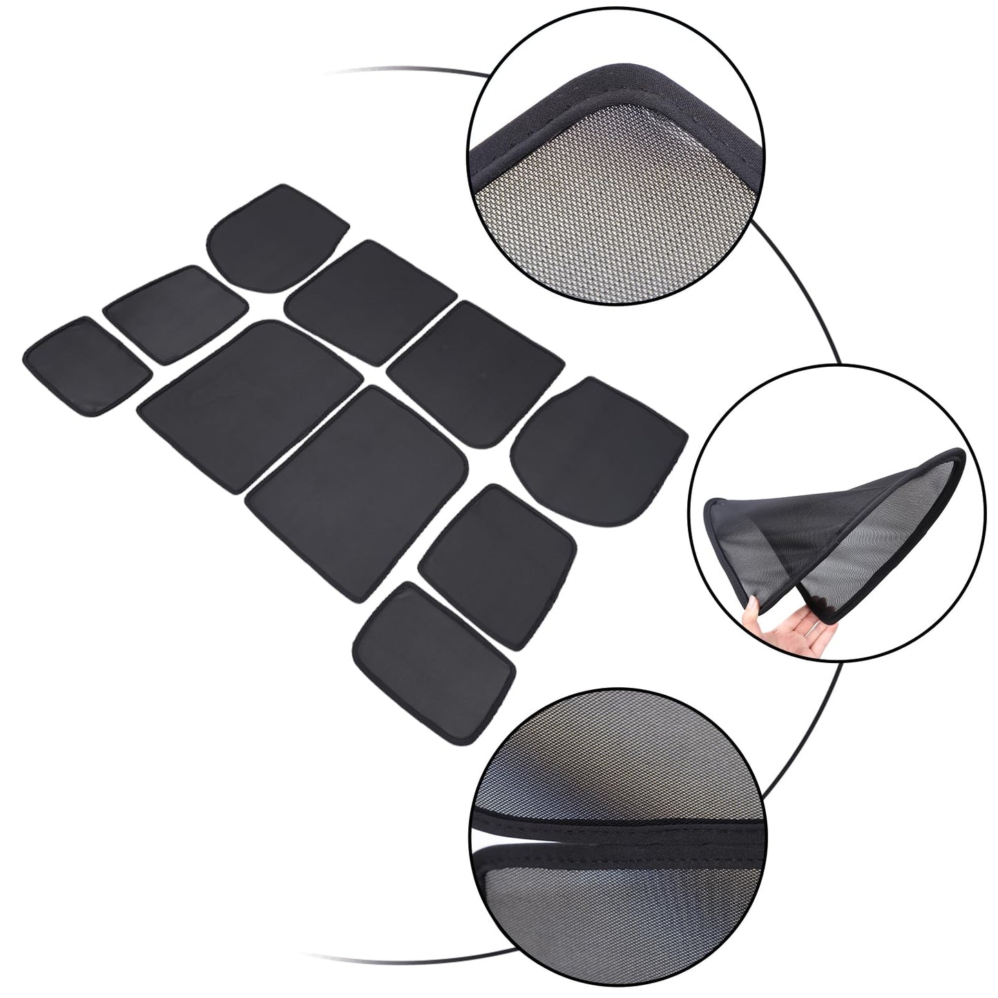 Car Window Shades Compatible with Land Rover Defender 110 2020-2025，Front Rear Sun Shade Breathable Block UV Rays Privacy Screen Reduce Glare Protection Curtain Sunshades (Whole car)