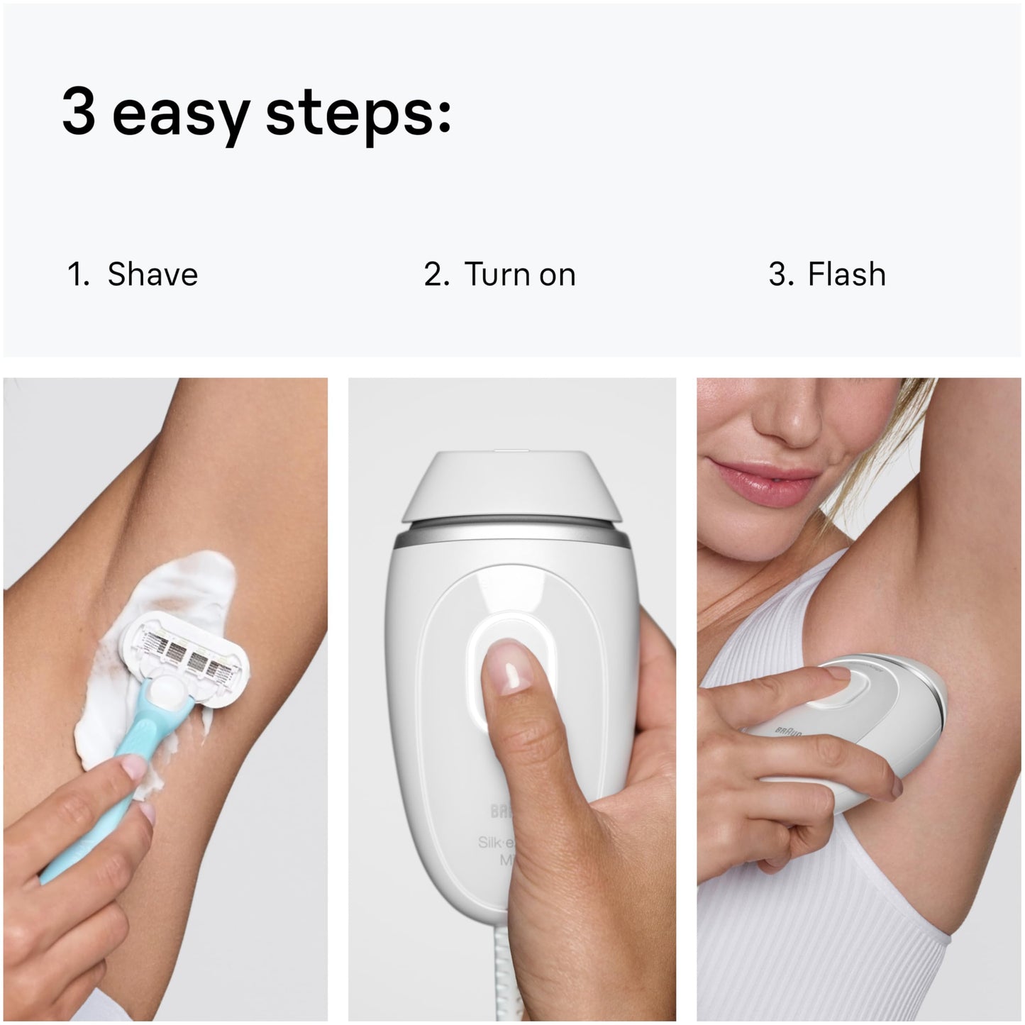 Braun IPL Mini, Silk·Expert Mini, IPL Hair Removal for Women and Men, Permanent Laser Hair Reduction At-Home, IPL1115