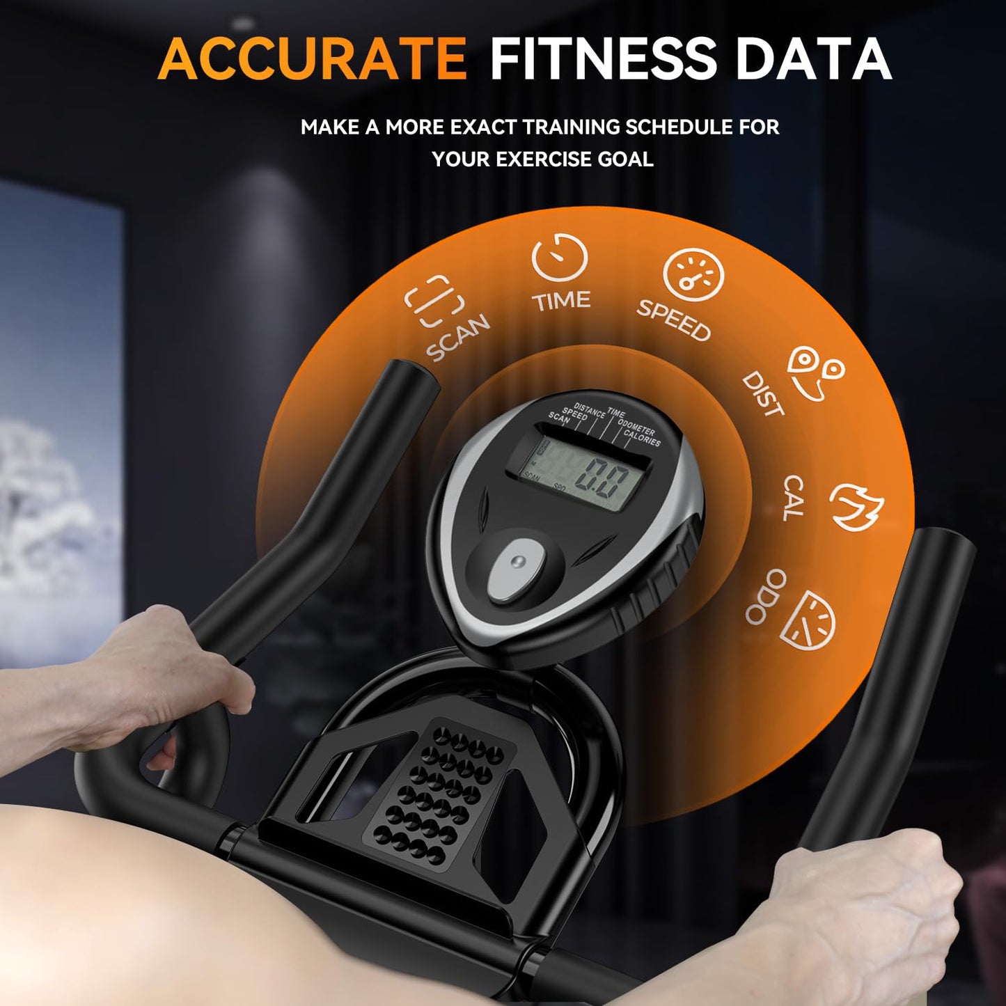 Exercise Bike, pooboo Stationary Bike for Home Gym, Magnetic Resistance Indoor Cycling Bike w/Bluetooth Comfortable Seat Cushion & Tablet Mount, Silent Belt Drive Indoor Bike for Cardio Workout