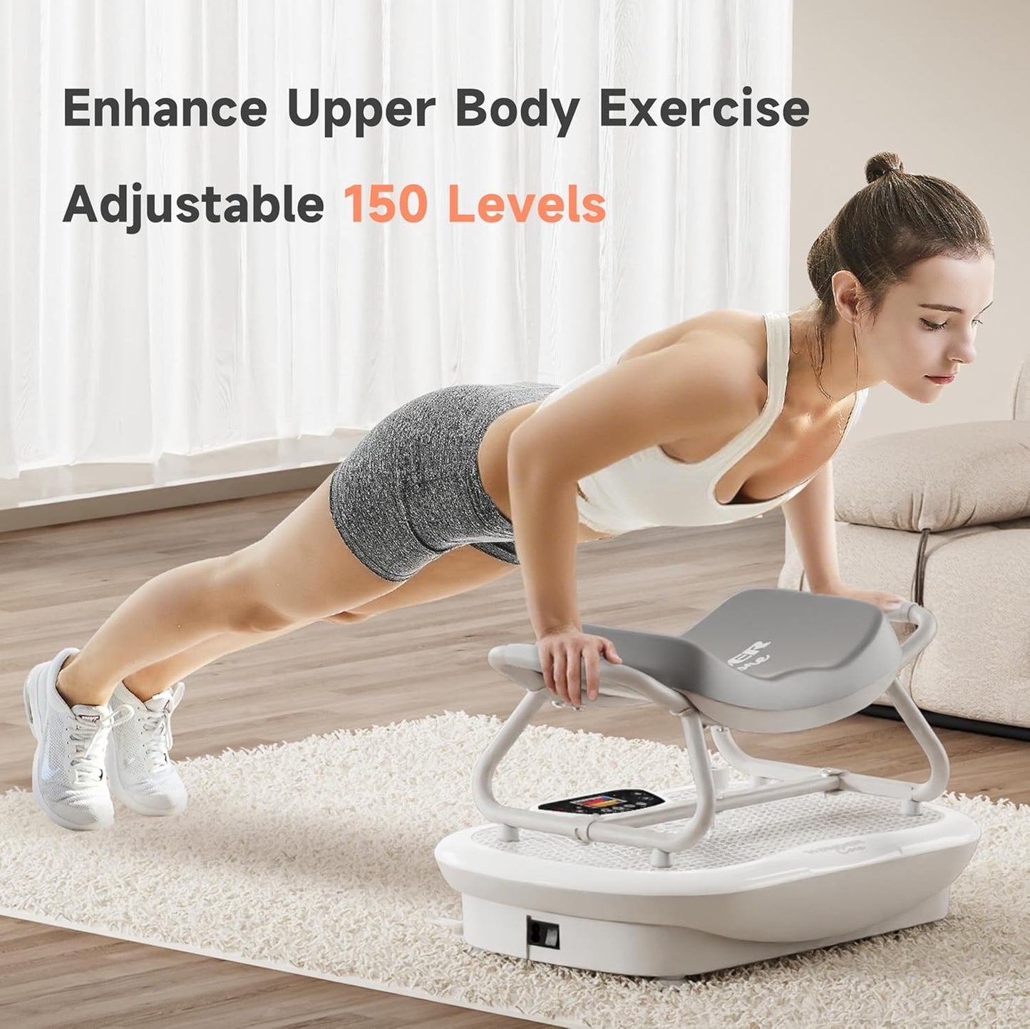 Wonder Core Rock N Fit - Vibration Plate Exercise Machine, Whole Body Vibration Platform with Seat, Body Shaker for Weight Loss, Lymphatic Drainage, Recovery, Home Fitness Equipment