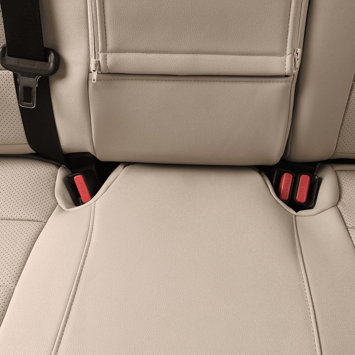 EKR Rav4 Seat Covers Custom Fit for Toyota Rav4 XLE,Platinum,Limited 2013-2018 & SE 2016-2018, Leather Car Seat Cover Full Set for SUV,Faux Leather(Beige)