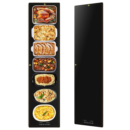 Electric Warming Trays for Buffets Party - 55x14 Inch Food Warmers, Buffet Servers and Warmers - Extra Large Hot Plate with Fast Heating & Adjustable Temp for Restaurants, Events