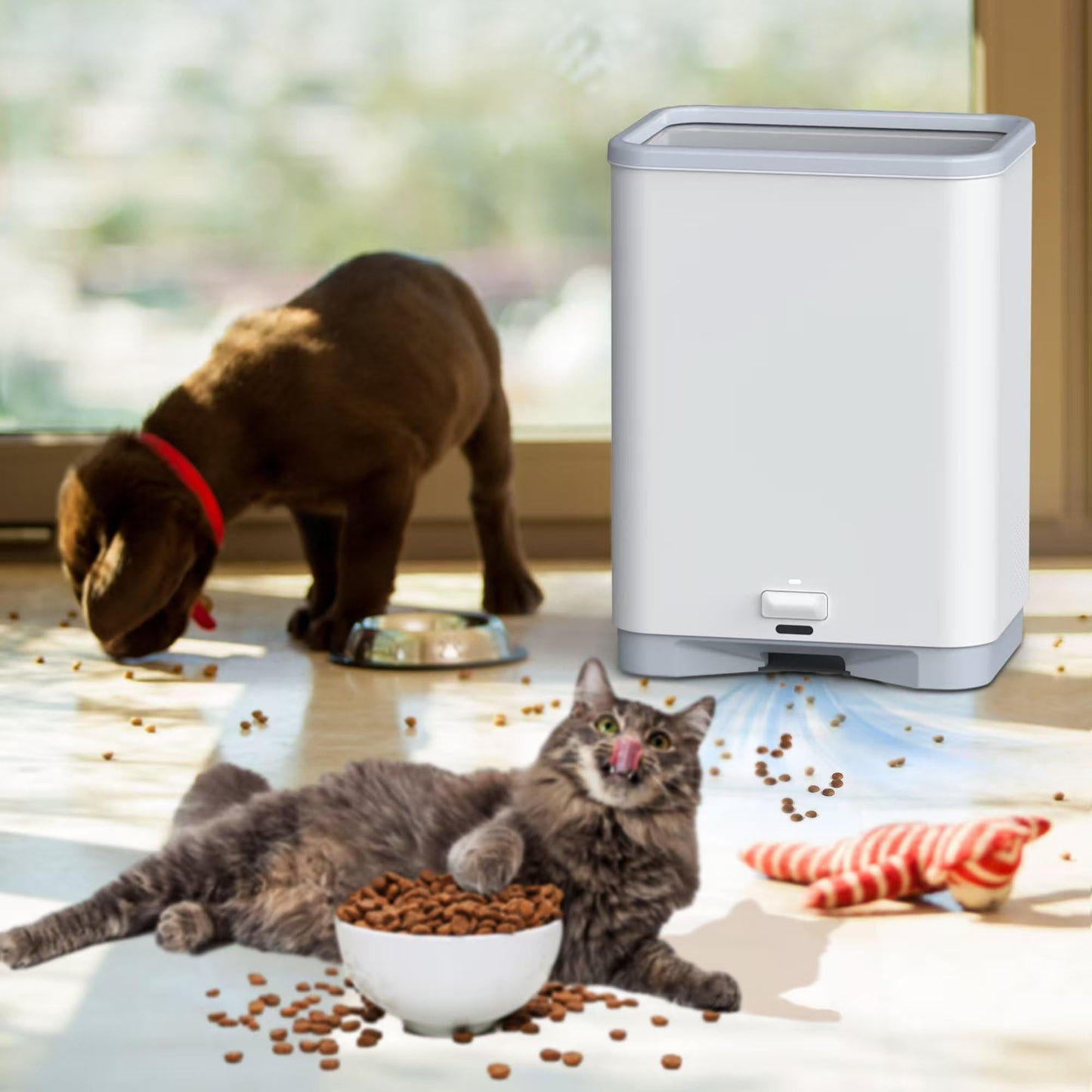 Timnbo Touchless Vacuum Automatic Dustpan Great for Pet Hair/Food Crumbs/Dirt 4000PA Powerful Suction, Hair Vacuum for Salons Automatic Sensors, White Canister Vacuum Cleaner