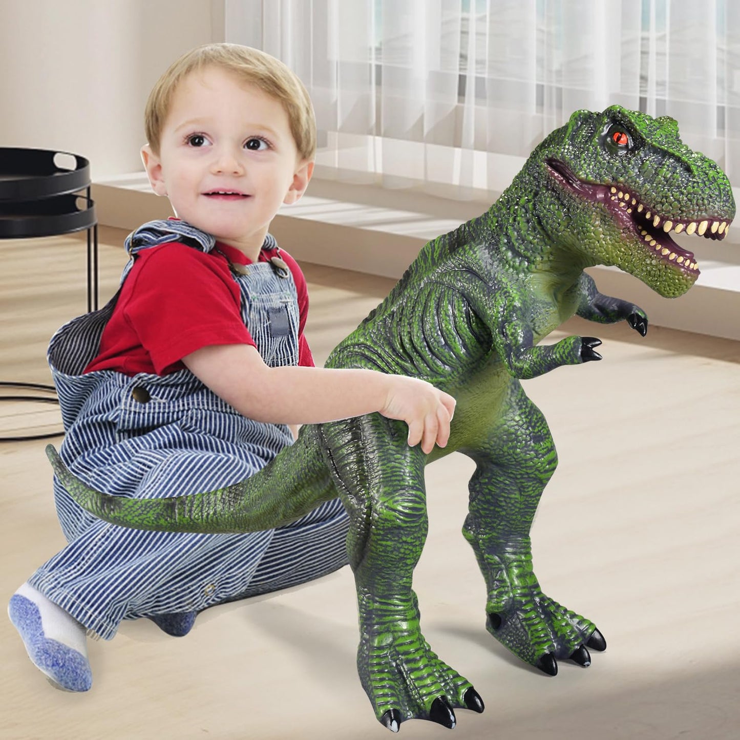 YONGJULE Large Dinosaur Toys- 28" Tyrannosaurus Rex Soft Dinosaur Toys for Kids 3-5, Big Inflatable Dinosaur for Boys Girls, Toddler Dinosaur Party Favors (Tyrannosaurus Rex)